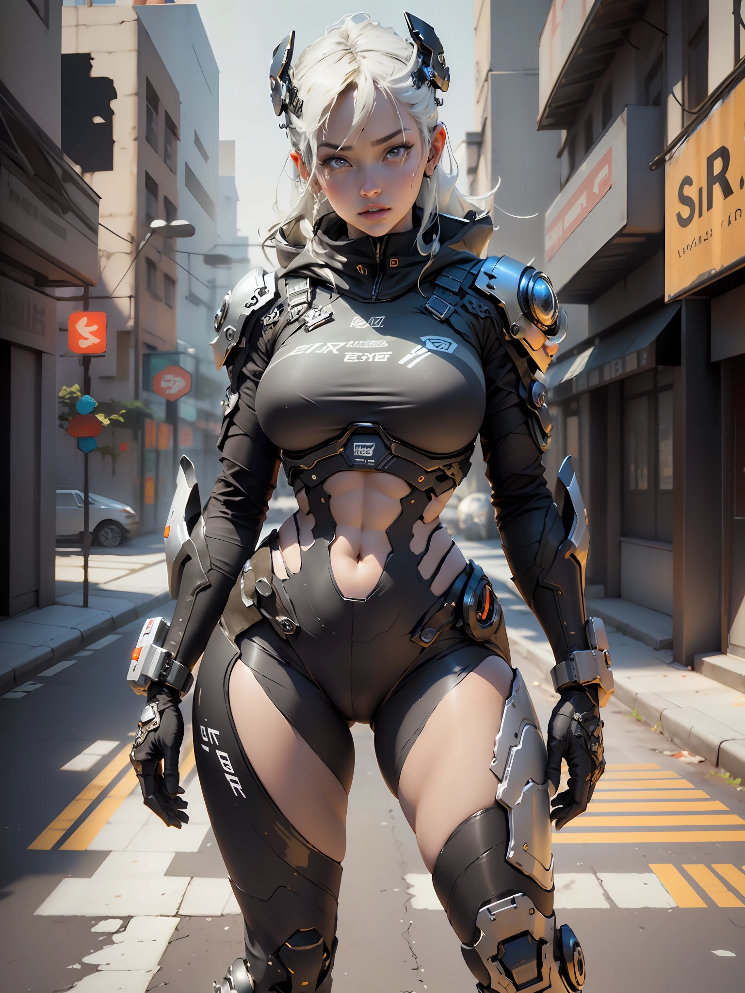 Woman body defined thick thighs cybernetic body parts,Short underwear with full breasts((best qualtiy)), ((tmasterpiece)), (the detail:1.4), 3D, ,hdr(HighDynamicRange),Ray traching,NVIDIA RTX,Hyper-Resolution,Unreal 5,Subsurface scattering、PBR Texture、post-proces、Anisotropy Filtering、depth of fields、maximum definition and sharpness、Many-Layer Textures、Albedo e mapas Speculares、Surface coloring、Accurate simulation of light-material interactions、perfectly proportions、rendering by octane、Two-colored light、largeaperture、Low ISO、White balance、the rule of thirds、8K raw data、