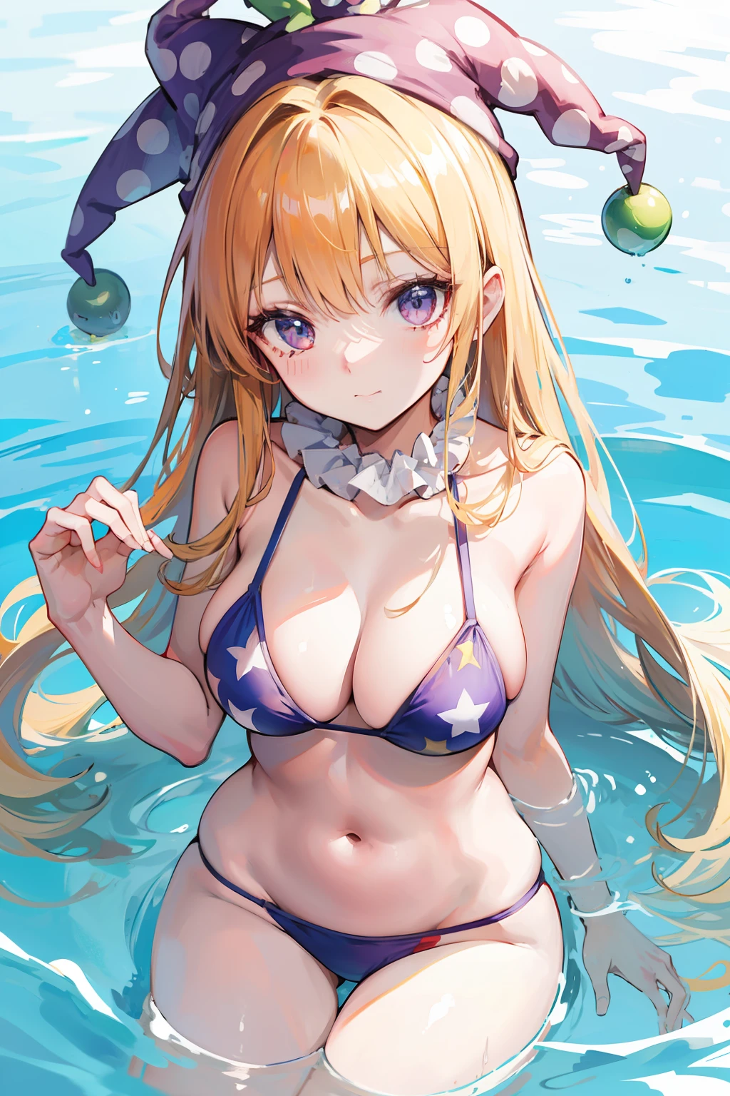 Clownpiece,Touhou project,bikini,swimming pool