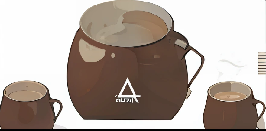 3 cups, logo, vector, line art, design, inspiration, straight, symmetry