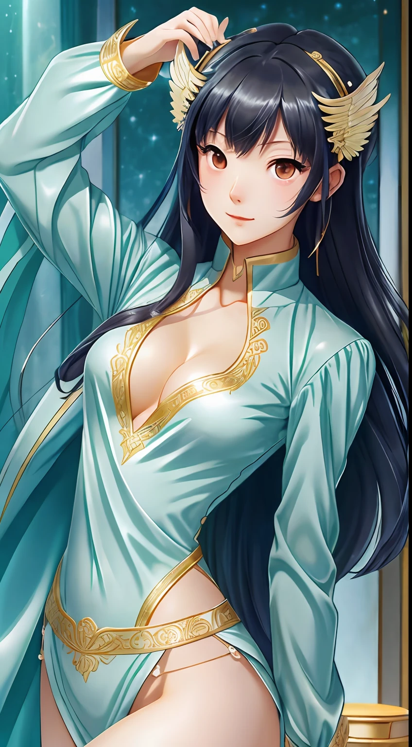 ((best qualtiy)), ((tmasterpiece)), (A detailed),1girll,独奏,angelicales, izumi,full bodyesbian