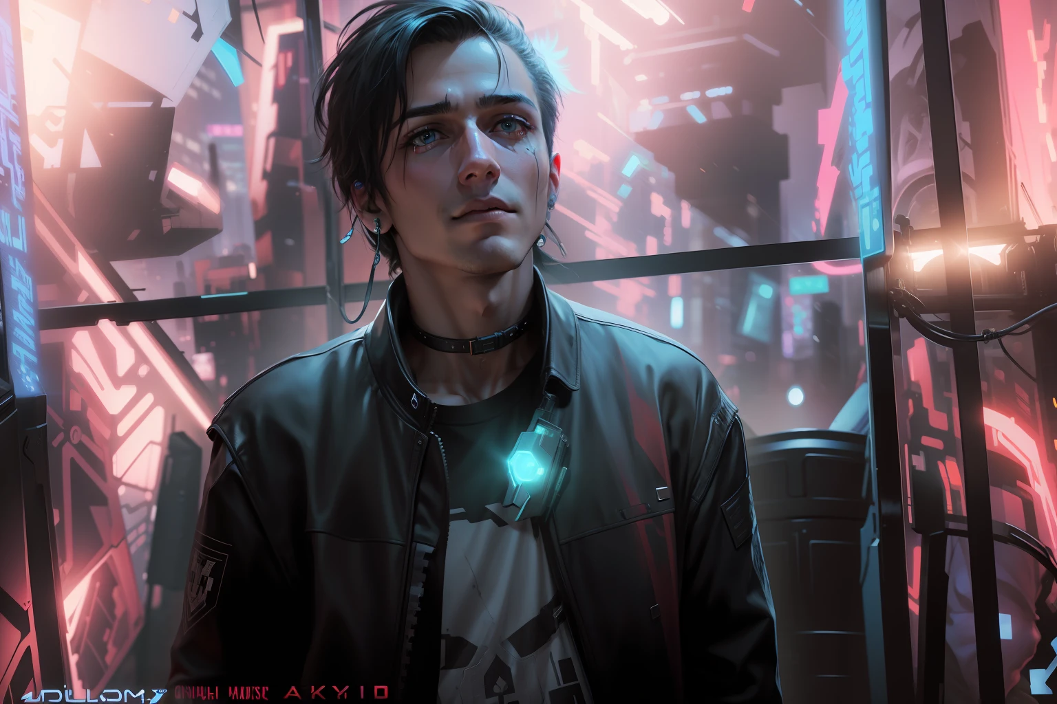 Change background with cyberpunk ultra realistic handsome boy face 4k