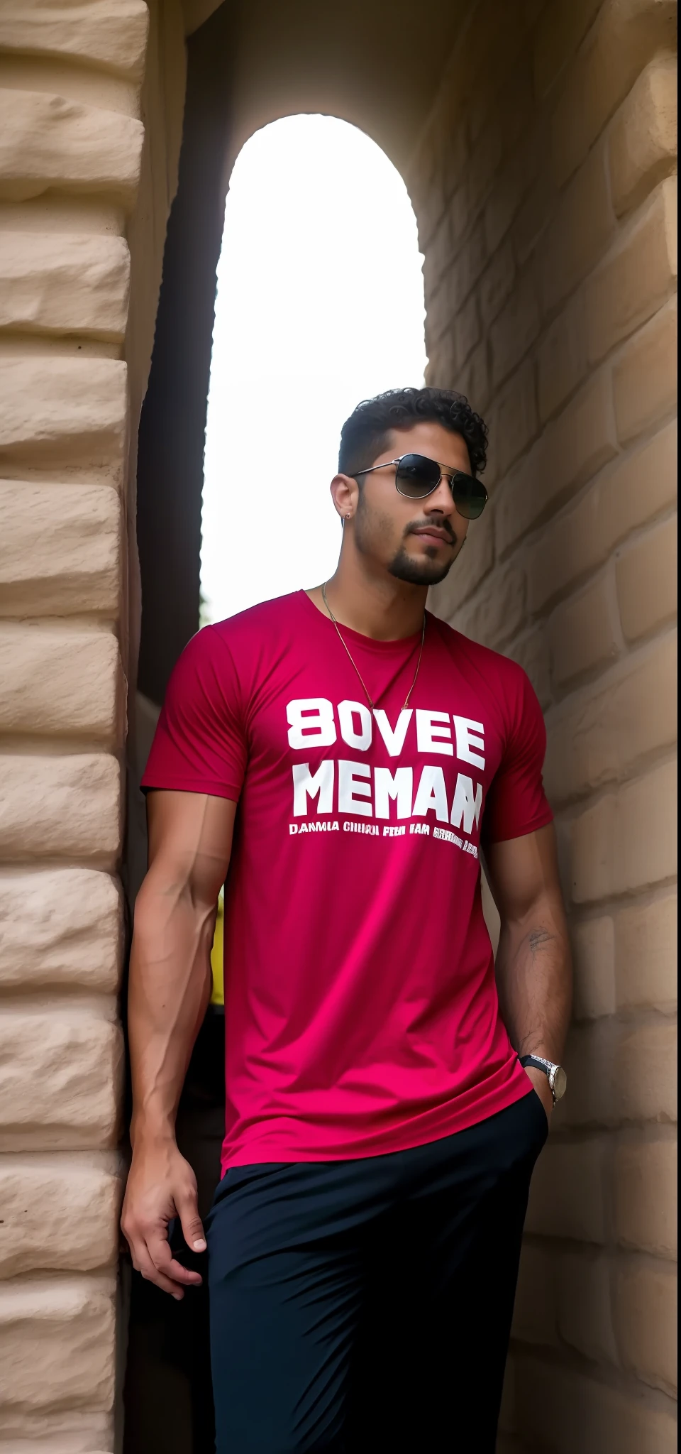 There is a man standing in a room with a bed and a table, usando uma camiseta regata, Usando : Tampo do Tanque, usando camiseta regata, usando uma camiseta regata de corte baixo, vestindo uma camiseta muscular, usando regata, Jovem homem grego, imagem de qualidade muito baixa, inspirado em Camilo Egas, vestido com uma camiseta branca, daniel mirante