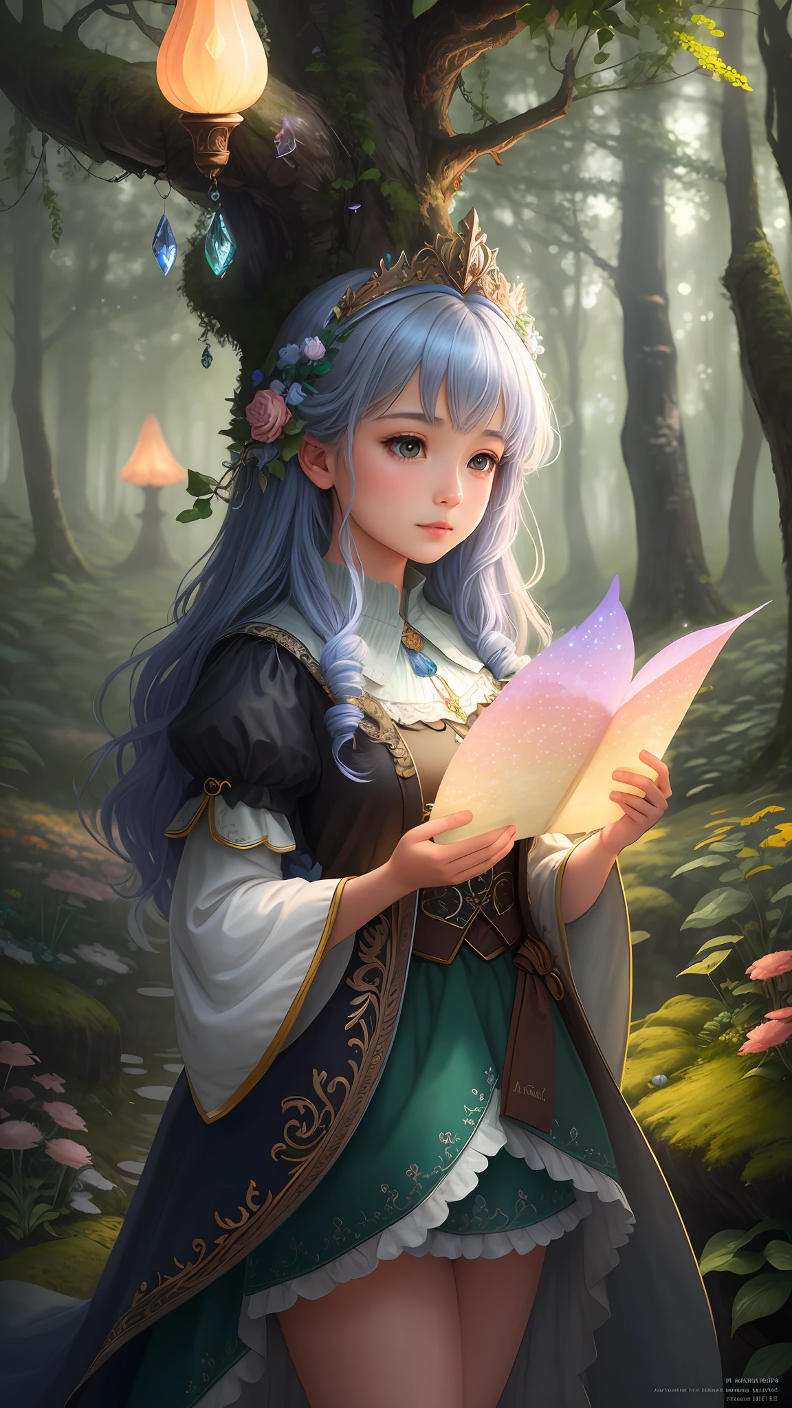 masterpiece, best quality, high quality,extremely detailed CG unity 8k wallpaper, An enchanting and dreamy scene of a fantasy forest, with towering trees, glowing mushrooms, and hidden fairy glens, creating a sense of mystique and enchantment, artstation, digital illustration, intricate, trending, pastel colors, oil paiting, award winning photography, Bokeh, Depth of Field, HDR, bloom, Chromatic Aberration ,Photorealistic,extremely detailed, trending on artstation, trending on CGsociety, Intricate, High Detail, dramatic, art by midjourney