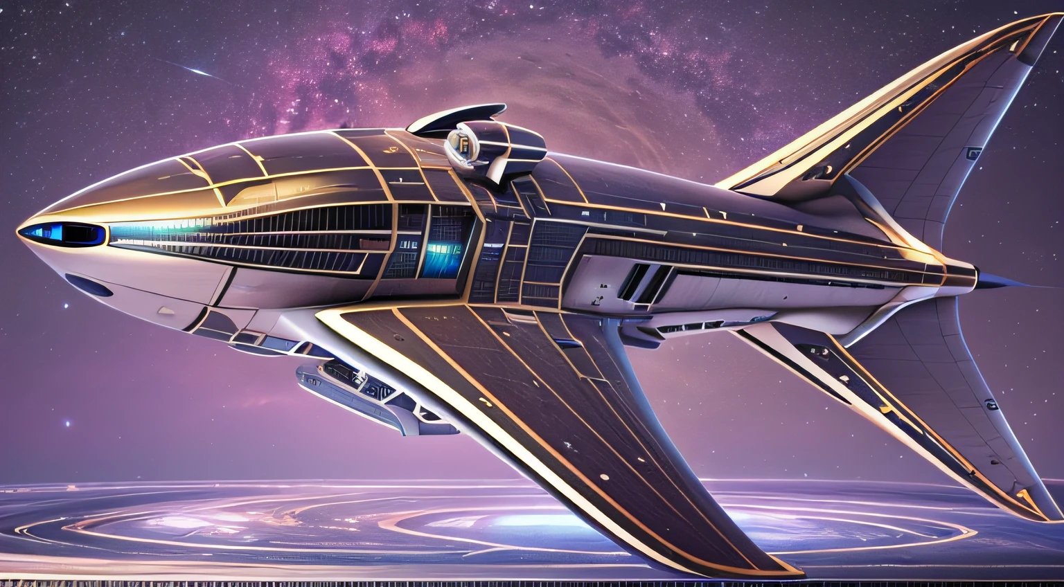 Starship,The shape of a swordfish,The future is full of technology,Complex symmetrical structure,Ultra-detailed graphics,glittery,(Starships have a strong metallic sheen:1.3),Cockpit exterior,Close-up of medium and near,Silvertone,Streamlined,space scene:1.3,(Earth background:1.3),rendering by octane,Ultra photo realsisim,hyper realisitc,A masterpiece of science fiction,Cinematic texture,hyper photorealism,Premium wallpapers,Master masterpieces,offical wallpaper.(Screen Living:1.3),3D,C4D, --v6