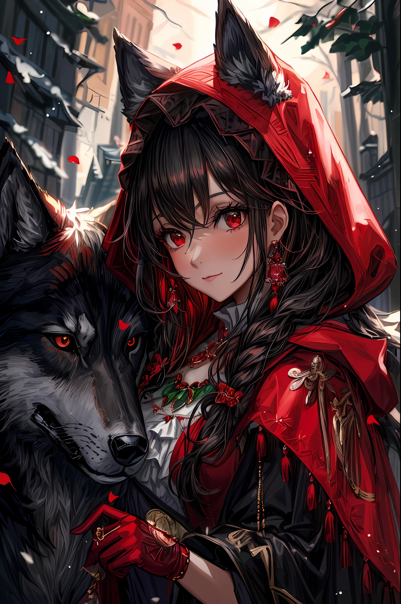 Anime wolf girl hoodie online