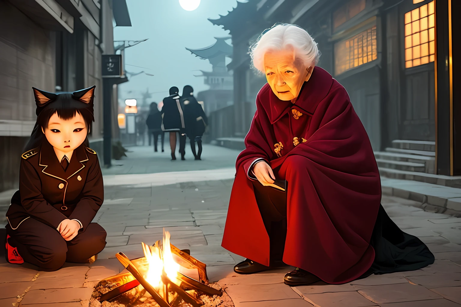 On a cold and gloomy Harbin winter night,The legendary story of the cat-faced old lady quietly unfolds around the campfire,It aroused people's fear。
A long, long time ago,There was a creepy old lady,Her face was engraved with the appearance of a terrifying cat。This horror quickly became the talk of the town,It was treated as a joke at first,But as the rumors spread,The night in Harbin is becoming more and more mysterious and eerie。
Legendary,This cat-faced old lady actually deceived the corpse to return the soul,Resurrection from the grave!Her eerie resurrection is terrifying,The residents of Harbin began to cast a suspicious look at every old lady,For fear that they will become man-eating monsters。
Especially for the little ones,This old lady had a special hobby。Local schools to protect students,A parent-teacher conference was held,Develop a series of peculiar countermeasures。Students must travel together when they go to school,And tie the red rope,It's like fighting an evil youkai。But these measures do not appear to have completely pacified the mind,The students were too scared to walk alone at night,Don't dare to linger on the streets。
The rumors are getting stronger,It even attracted the attention of the military。The army sends its members,Intend to look for this legendary cannibalistic old lady in the dark streets。thereupon,On a moonlit and windy night,Bright red military uniforms weave through the streets,smooggy,The atmosphere was suffocatingly tense。
The climax of the story is a thrilling night,Some claim to have witnessed the cat-faced old lady。She appeared in a deserted cemetery,The body is curled,Like a beast foraging。Rumors say,Brave villagers form squads,Ready to kill this terrifying old lady。
In a howl,The cat-faced old lady was finally discovered,And fenced。Her cat-like eyes glow eerily in the darkness,Chilling hair stands on end。Then,A blow that would determine her fate struck,She was defeated,Disappear forever into this mysterious world。
Sin