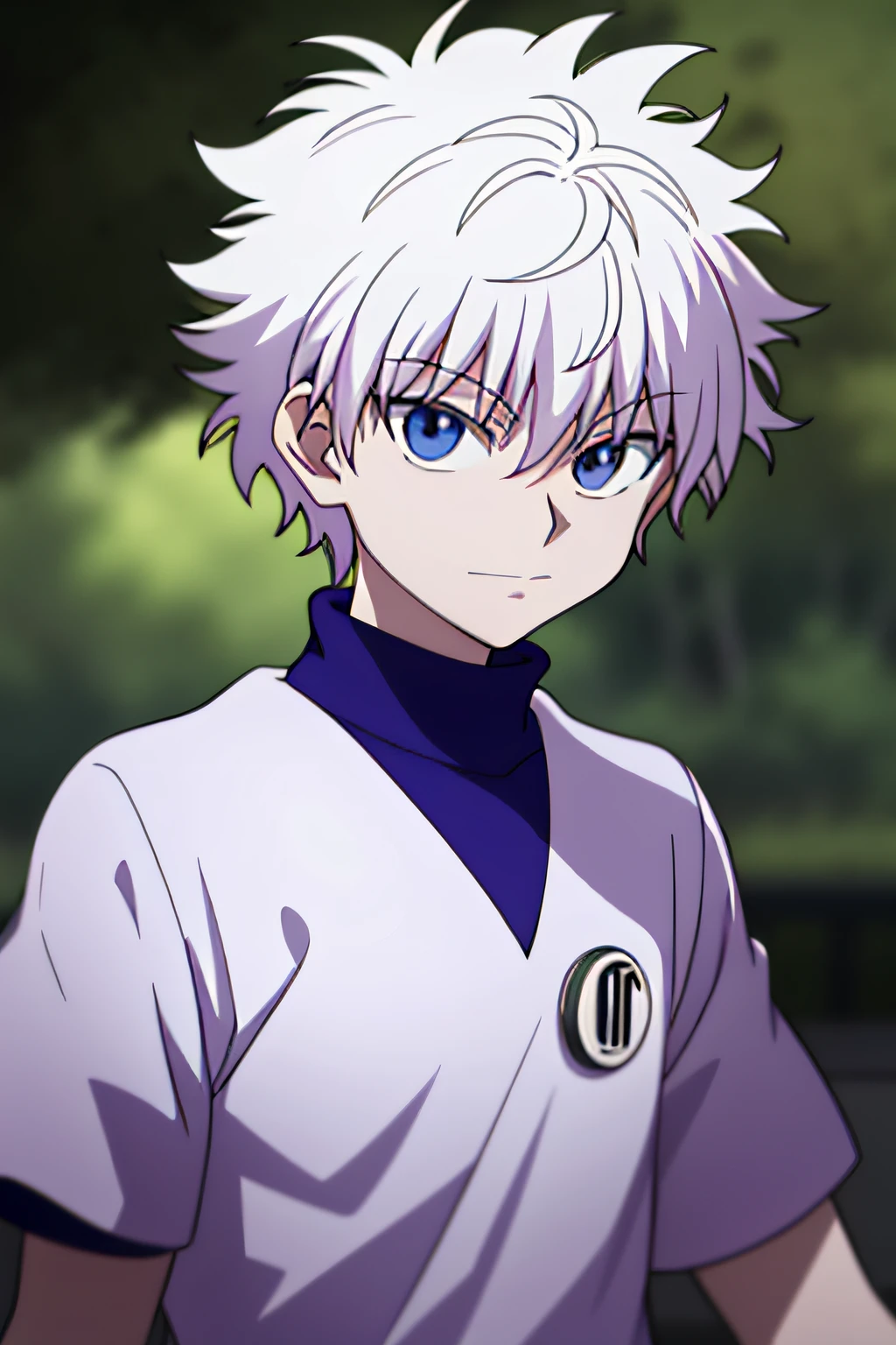 masterpiece, best quality, high quality, 1boy, solo, male focus, looking at viewer, upper body, killua_zoldyck