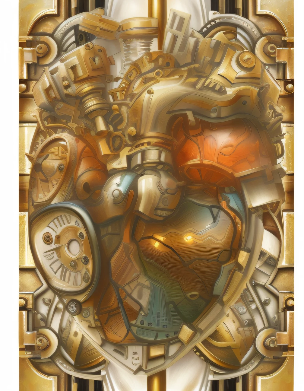 a painting of a watch with a bee on it, arte steampunk, arte digital steampunk, arte steampunk digital, detailed steampunk illustration, arte steampunk de alta qualidade, steampunk illustration, steampunk imagery themed, design steampunk, Steam-punk illustration, Acessoires Steampunk, bioarmadura steampunk, steampunk automaton, clockwork steampunk, borboleta steampunk, Steampunk dourado, Sci-Fi Steampunk colorido, a heart with a machine inside it on a white background, Heart human, mechanical heart in center, real heart, Heart, rins, lungs;, connected to heart machines, anatomical heart, anatomically correct heart, 3D model of a human heart, Heart, arte steampunk de alta qualidade, arte digital steampunk, real heart!, anatomical art, heart operation, arte digital altamente detalhada