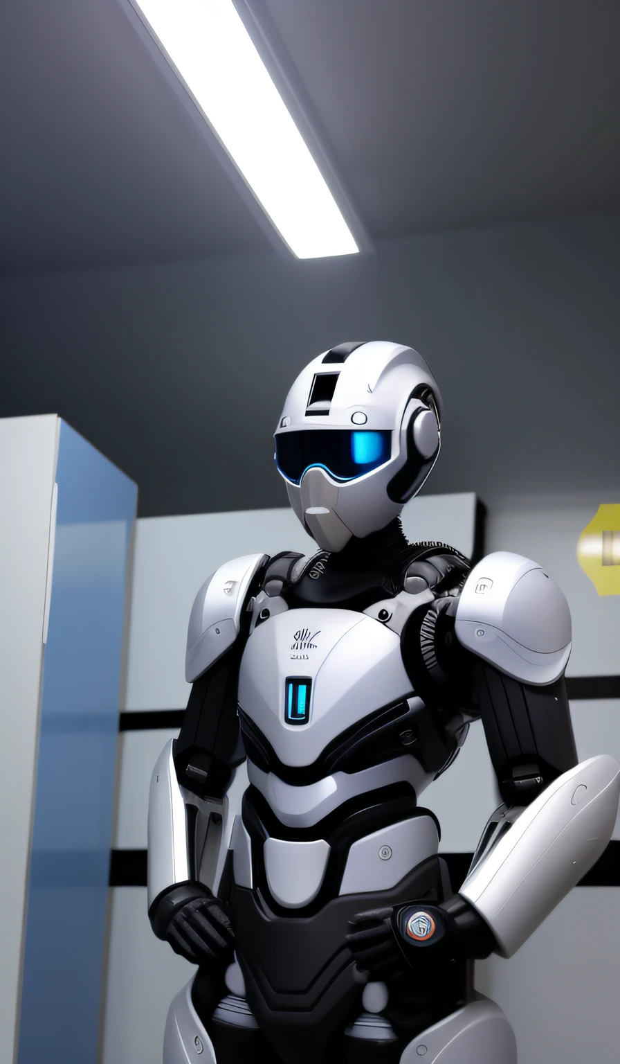 Cria pra mim um robo masculino de frente bem inovador
