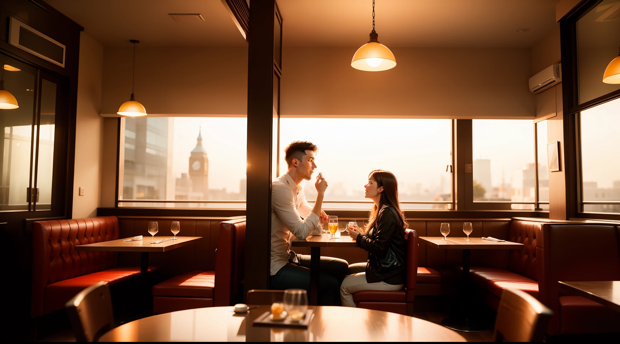 A restaurant for couples dating(early evening)