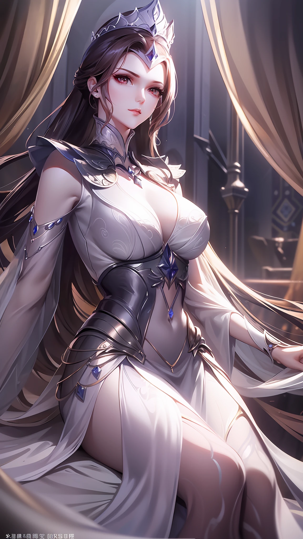 tmasterpiece,The best quality picture,HD 8K wallpaper,Beautiful picture,Elegant single woman,round skirt,Shiny eyes,extreme hight detail,An exquisite masterpiece,Pure beauty and lightness,Moderately aesthetic,Gentle and elegant,Attention to detail,Transparent tulle。