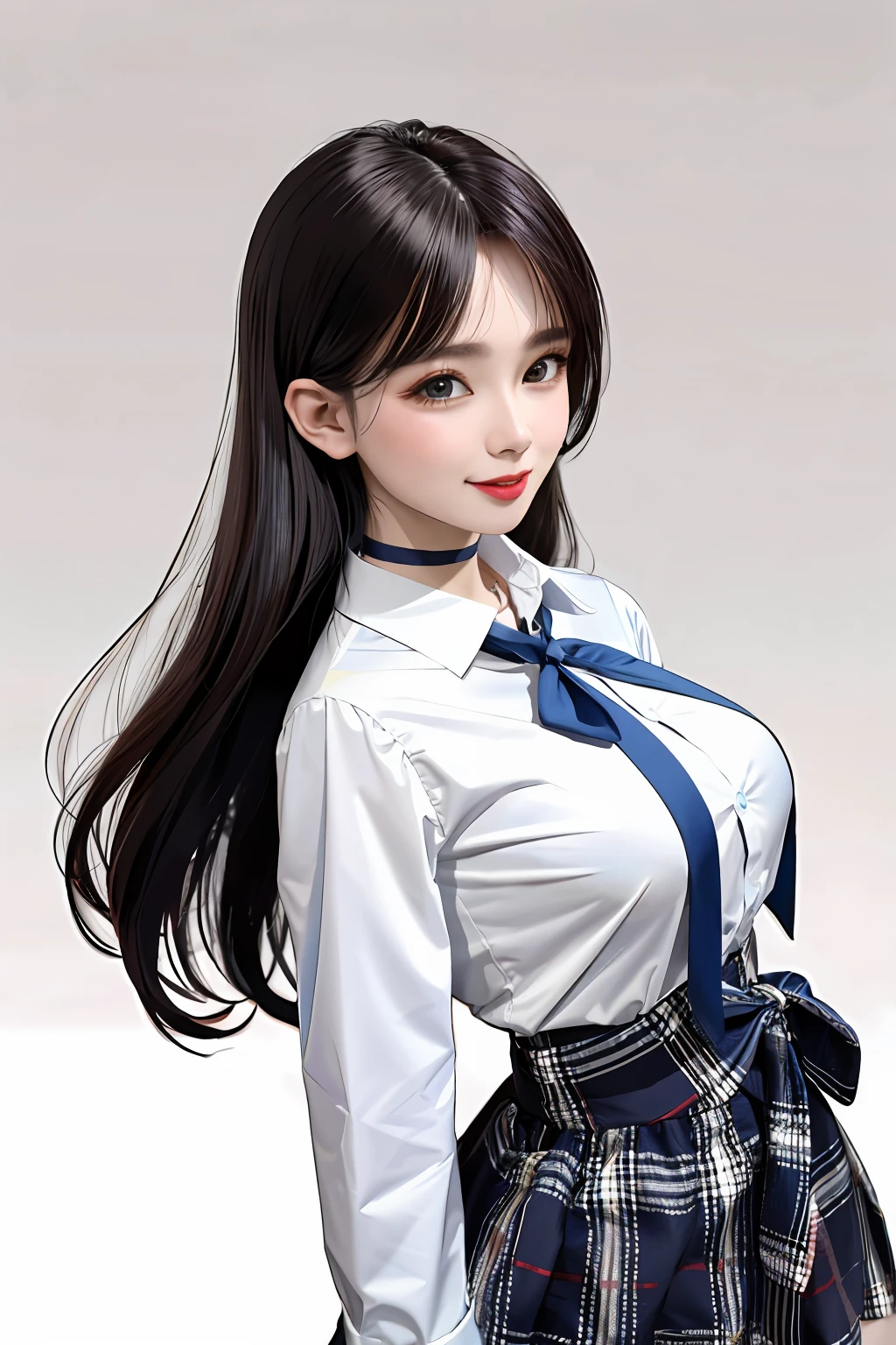 4 types of emoticons，grinning smile，weeping，helplessness，Idle，multiple angle，with a pure white background，tmasterpiece，Need，full bodyesbian，1girl，By bangs，Black choker，Black tie，brunette color hair，Blue dress，Blushlush，bangle，beauty breast，choker，Cornics，鎖骨，collared shir，Cowboy photos，Formal shirts，Ear piercing，Eyebrows visible through hair，Gradient hair，gyaru，jewely，kogal，Long hair，Loose tie，tiese，nipple piercing，tartan，plaid skirts，pleatedskirt，red eyes，gyuru，校服，The shirt，a skirt，solo，white  shirt，street corner，Skysky，SakuraNS，petals，illustration，Fashionab，woman，vibrancy，Outfit，posing，frontage，Colorful，Dynamic，Background with，element in，self-assured，Expressing the，halter，statement，attachment，A majestic，coil，Runt，Touching pubic area，Scenes，text，boldness，attention-grabbing，modern day，Fashionab，focus-on