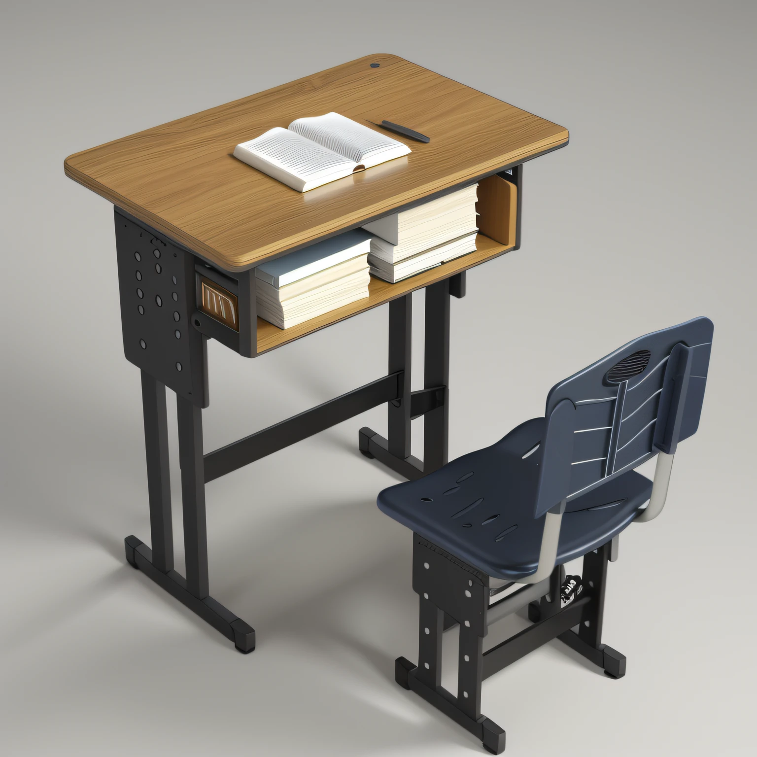 There is a table,There are chairs and a book, desks, Student, desk, big desk, Sitting at your desk, full subject shown in photo, tables and chairs, multiple desks, chairs and tables, Classe escolar, mesa, office furniture, Sitting at your desk, , cabinet furniture, gauges, sittinng on the desk, Dynamic