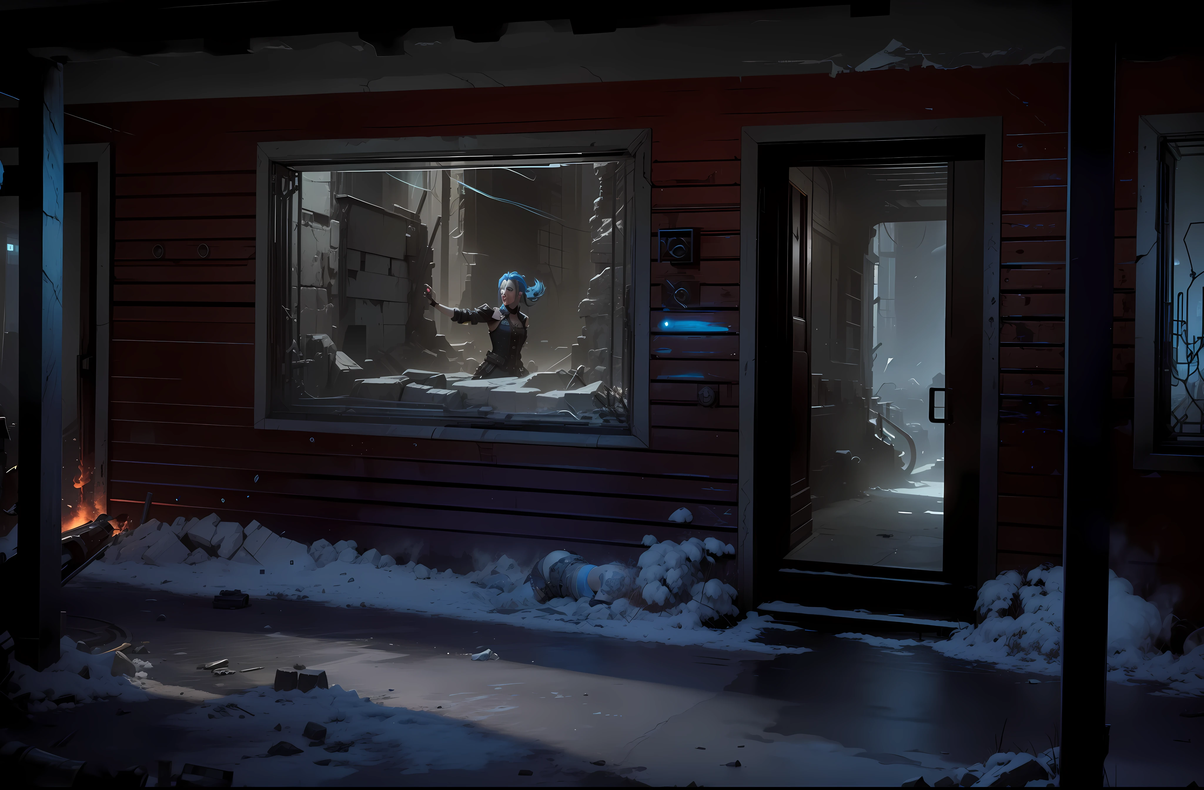 ((Best quality)), ((masterpiece)), (highly detailed:1.3), 3D, arcane style,In the dark and courageous dystopian city of Piltover, plagued by violence and divided into two opposing factions, a young prodigy named Jinx emerges. Having endured unimaginable loss and abandonment, she embraced a life of chaos and destruction. Known for her inventive and explosive abilities, Jinx becomes an icon of rebellion against the oppressive forces that control the city. However, haunted by guilt and battling inner demons, she must confront her past and decide whether to continue on the path of anarchy or seek redemption amid the turmoil. Explore Jinx's journey as she navigates a treacherous world, fighting for survival, unlocking secrets, and discovering the true meaning of her twisted existence, chaos reigns supreme, and at the center of it all is Jinx, the embodiment of unpredictability. Delve deep into Jinx's twisted mind, exploring the origins of his madness and the driving force behind his destructive nature. Unravel the moments that shaped her into the crazed, iconic character we know. Take us on a wild journey through the vibrant streets of Piltover and the shadowy suburb of Zaun as Jinx wreaks havoc with his explosive arsenal. Can redemption find its way into Jinx's fractured soul? Or will she dance forever on the edge of sanity, embracing the chaos that fuels her very existence? Arcane's fate hangs in the balance as Jinx's path intertwines with unlikely allies and formidable enemies. Ignite your imagination and paint a vivid portrait of Jinx's distorted psyche, capturing the essence of her madness and the indomitable spirit that defines it, HDR (High Dynamic Range), Ray Tracing, NVIDIA RTX, Super-Resolution, Unreal 5, Subsurface Scattering, PBR Texturing, Post-processing, Anisotropic Filtering, Depth of Field, Maximum Clarity and Sharpness, Multit Textures