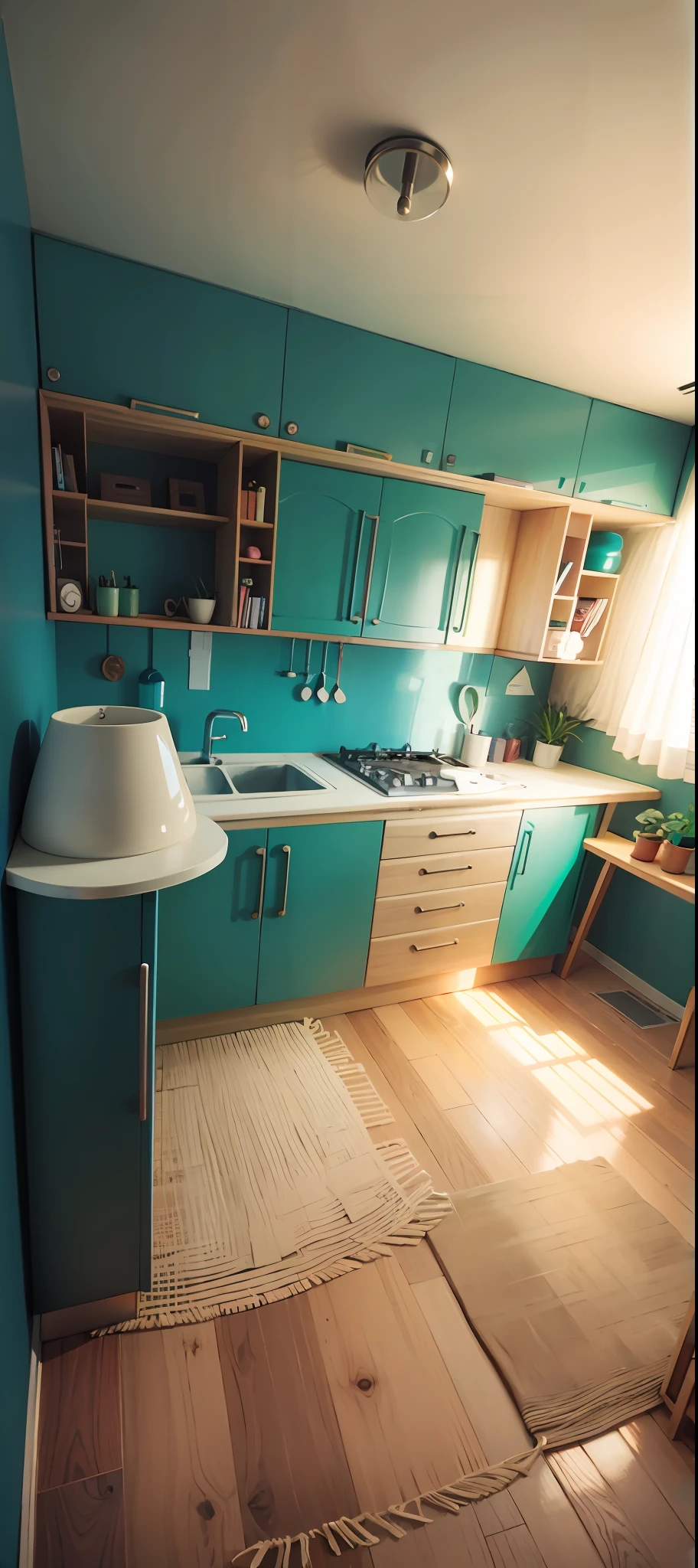 Mueble de colores y estilo vintage