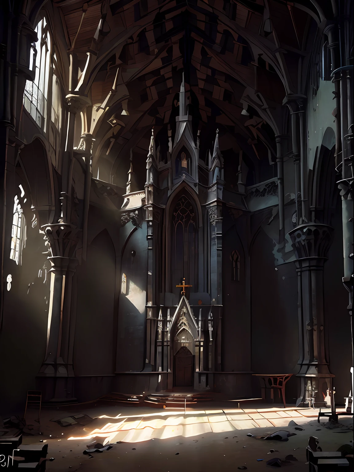 Las ruinas de una gran iglesia, Estilo bizantino, barroco