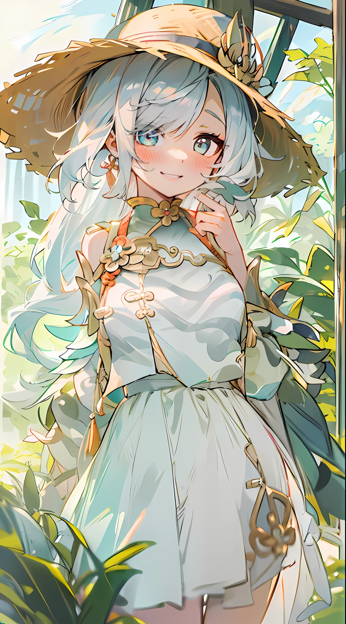 animemanga girl,The mouth is delicate and smiling