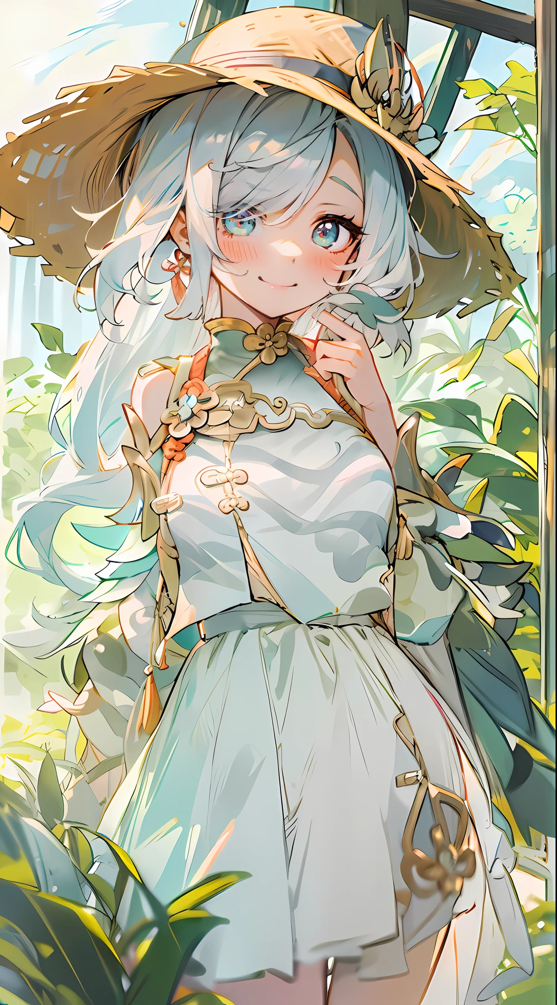 animemanga girl,The mouth is delicate and smiling