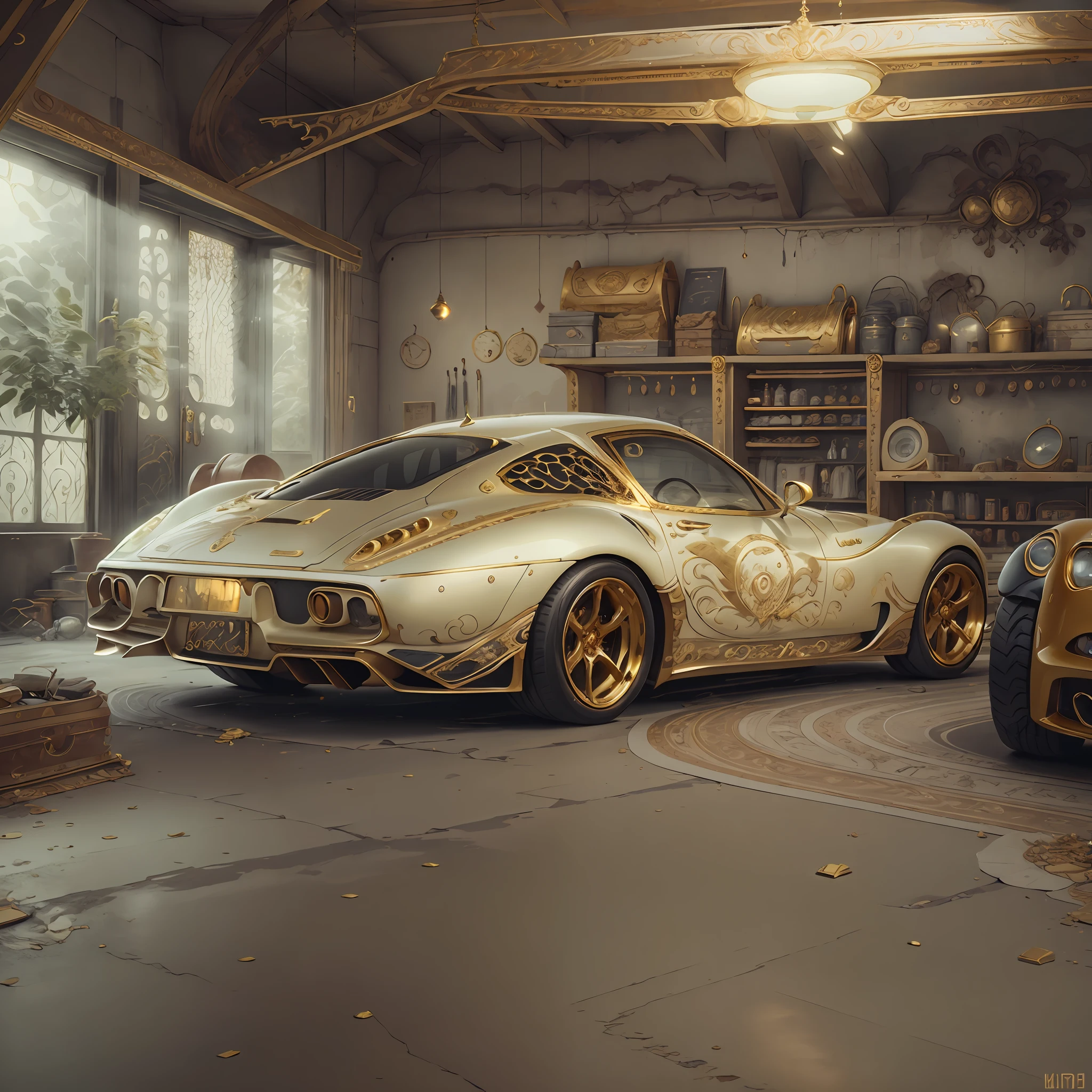 IvoryGoldAI car in garage