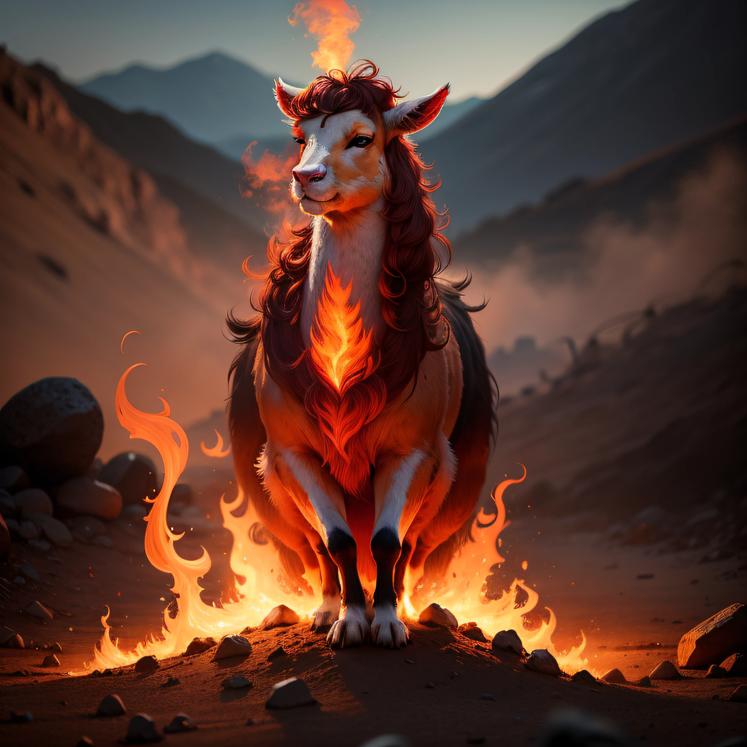 humo, luz roja, fuego, llamaradas