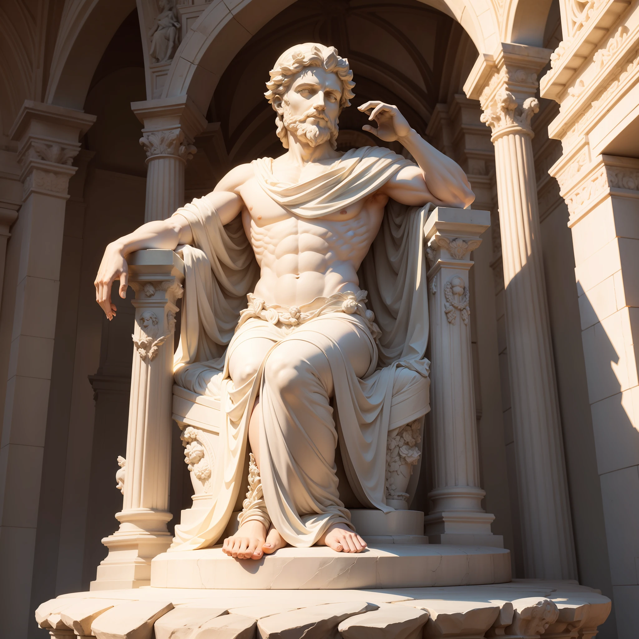 Estatua de filosofo romano iluminado