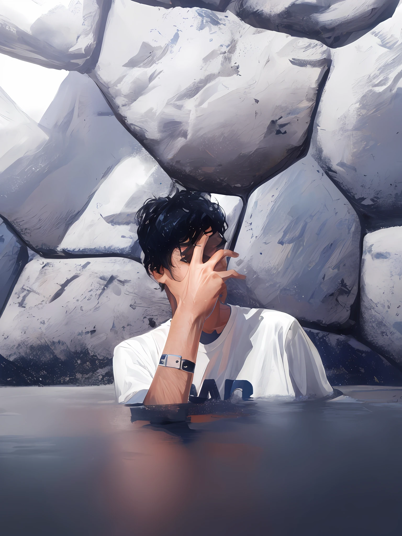 Ultra realistic face, 8k regulation, change background, don’t change the face, Colour animation in t-shirt