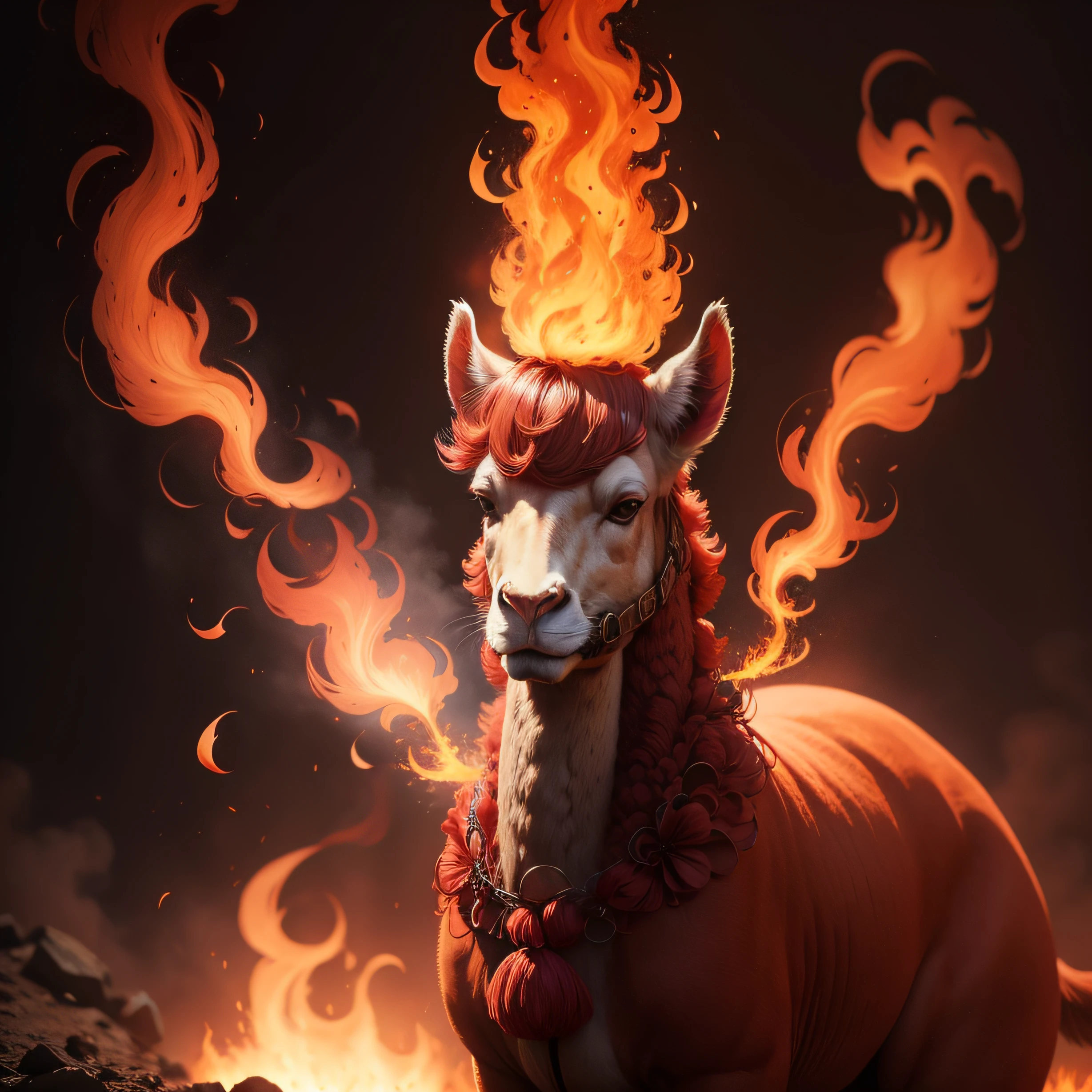 humo, luz roja, fuego, llamaradas