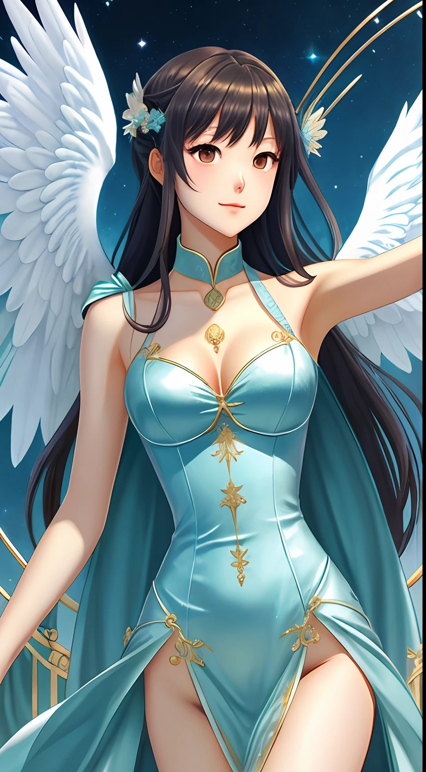 （（best qualtiy））， （（tmasterpiece））， （A detailed），1girll，独奏，angelicales， izumi，full bodyesbian