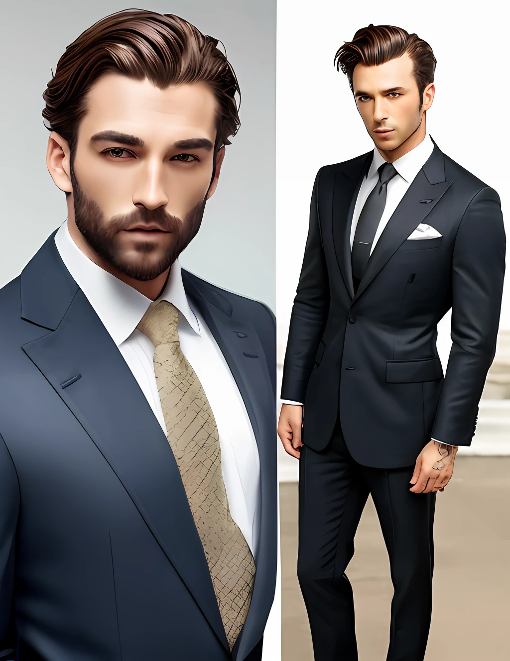 Swap my face into men in ellegant suits.