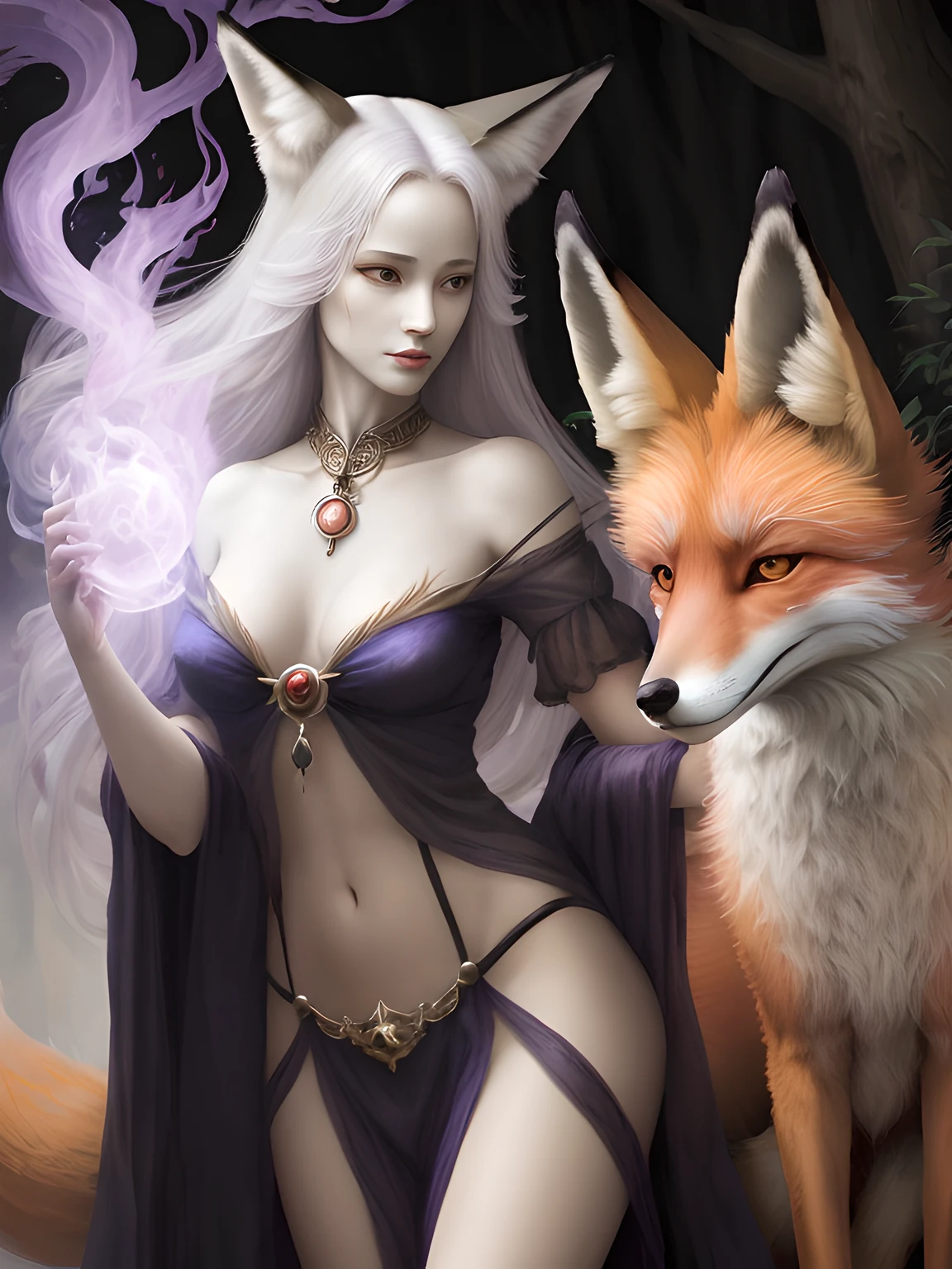 The spirit of the fox reincarnated as a woman