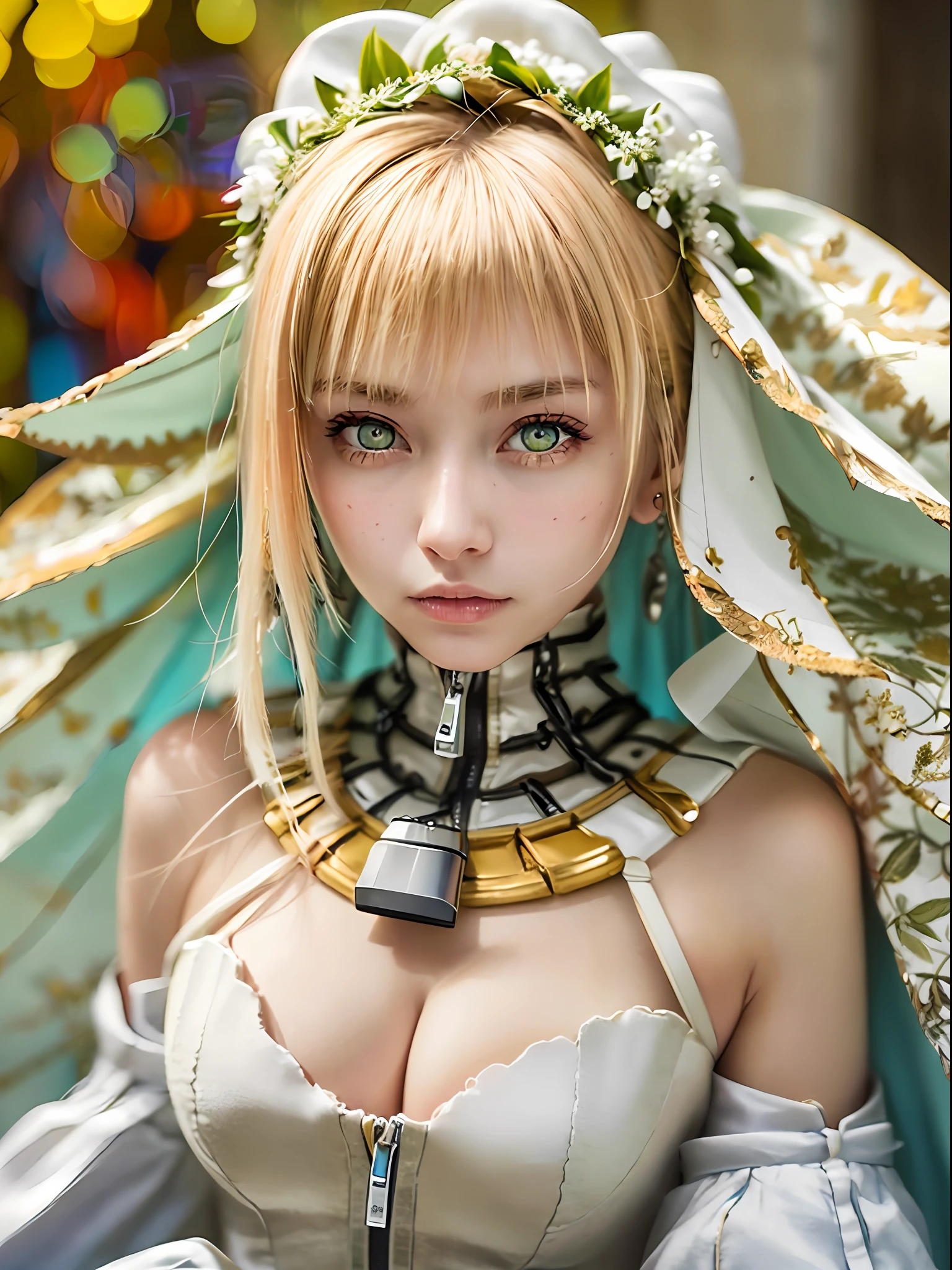 Bride2nd, SecondOutfit, (realism:1.2), (masterpiece:1.2), (best quality), (ultra detailed), (intricate), (85mm), (highly detailed:1.2), (detailed face:1.2), (gradients), sfw, colorful, (detailed eyes:1.2),
