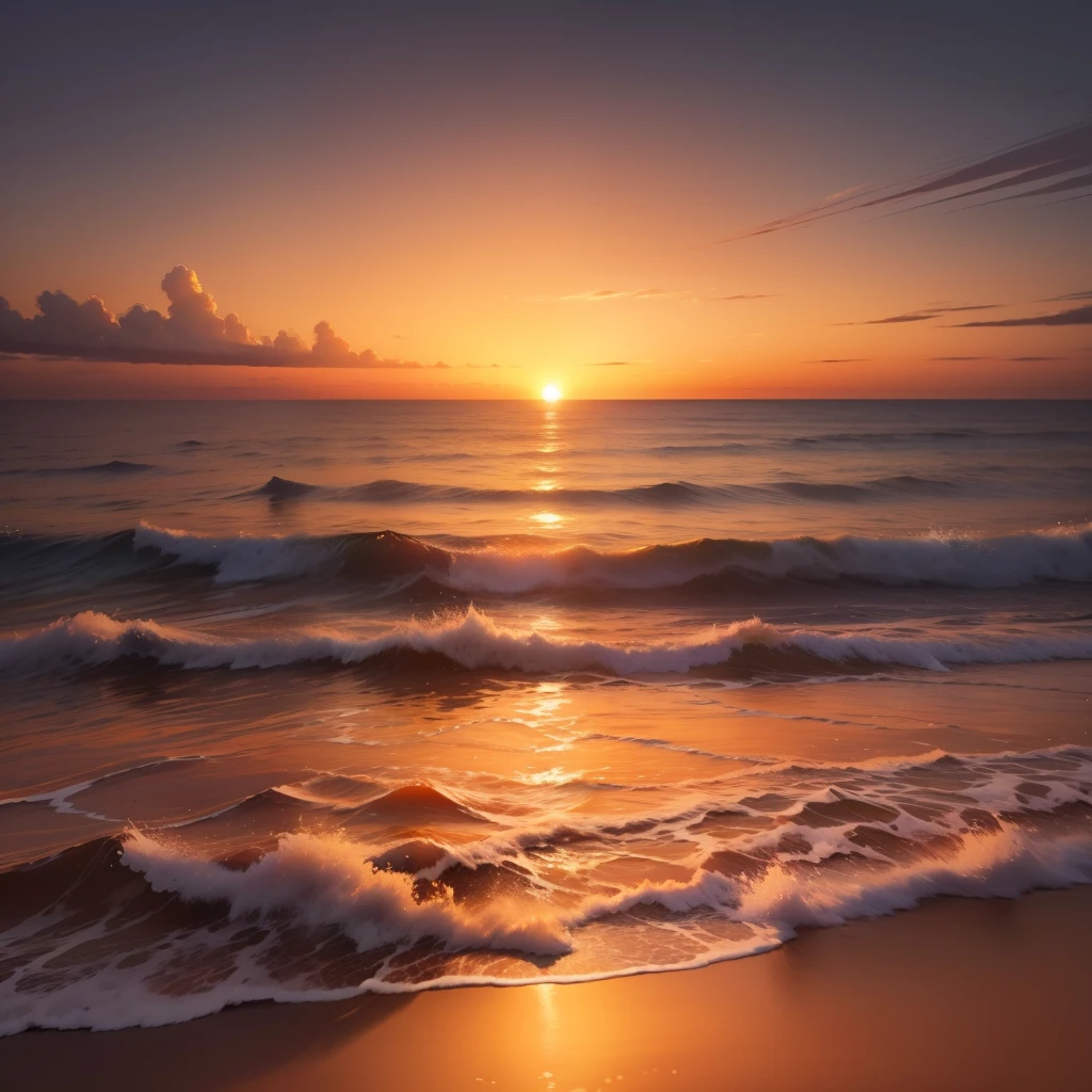 Soft image of a sunset bathing the horizon in golden hues, Dimensions 1280 x 720