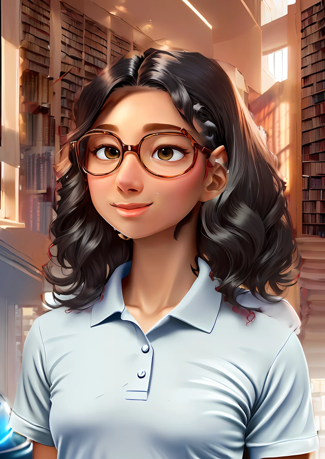 uma mulher com (((cabelo preto)))lindos cabelos intrincados