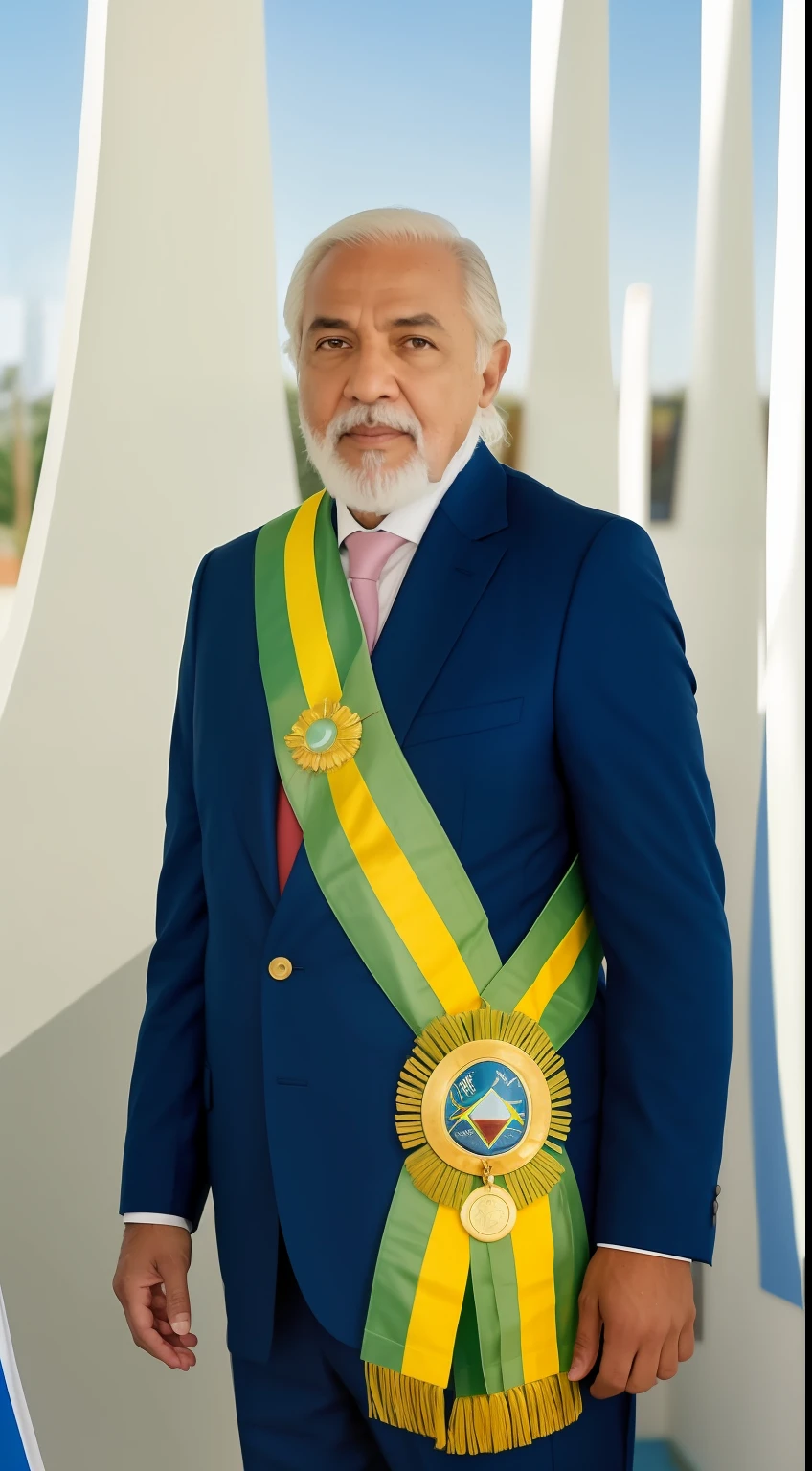 Homem de terno azul e gravata com faixa verde e amarela, Presidente do Brasil, Directed by: Fernando Gerassi, inspired by Antônio Parreiras, Directed by: Felipe Seade, david rios ferreira, Henry Alvim Correa, 2022, 2 0 2 2, Brasil