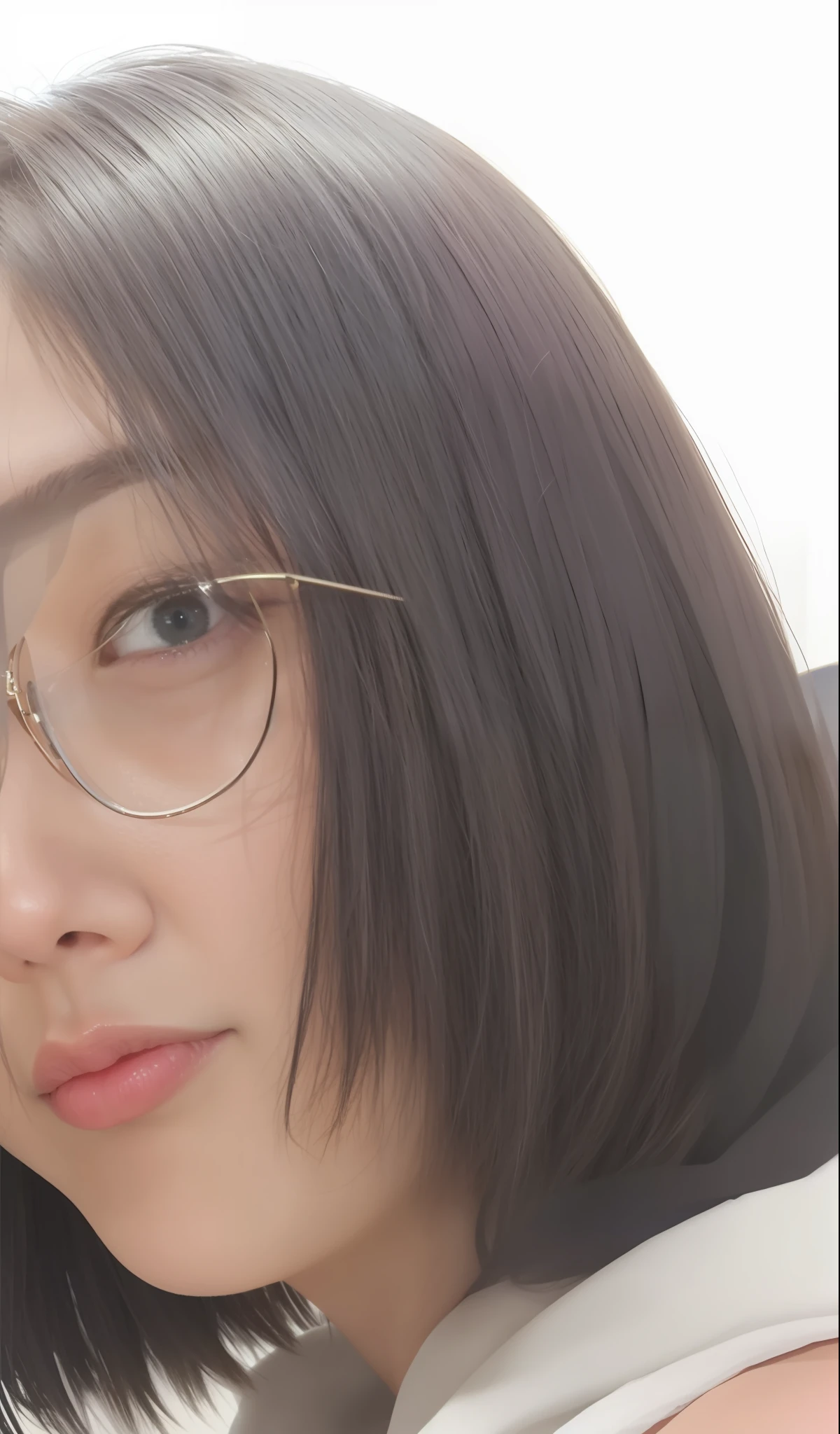 There was a woman wearing glasses and a scarf taking a selfie, 19-year-old girl, With long hair, very very low quality, ulzzangs, personal profile picture, 1 62 7 years old, she is about 1 6 years old, very low quality, low quality photo