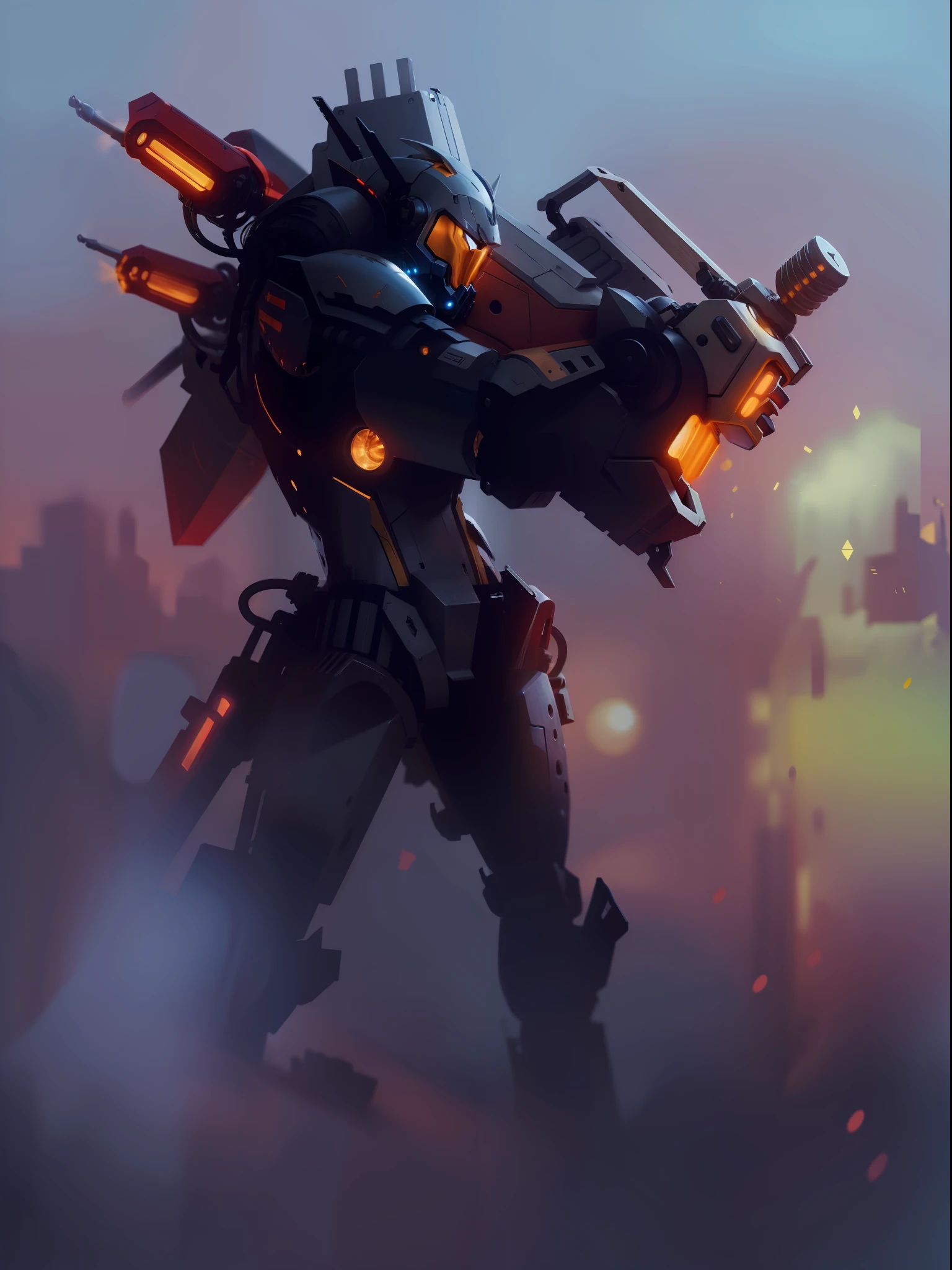 Mecha warrior,handheldweapons