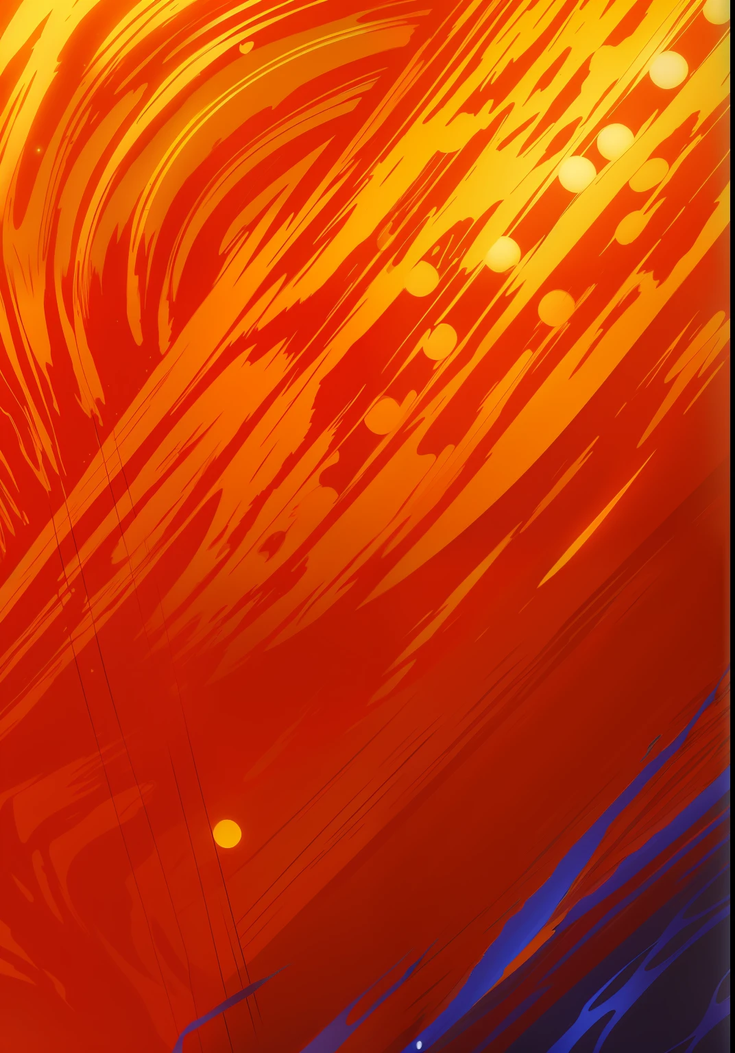 Draw a card,The theme is fiery,The whole consists of flames,magma,molten lava,Blue flame composition,Hot to blurry,The overall picture has a metallic style