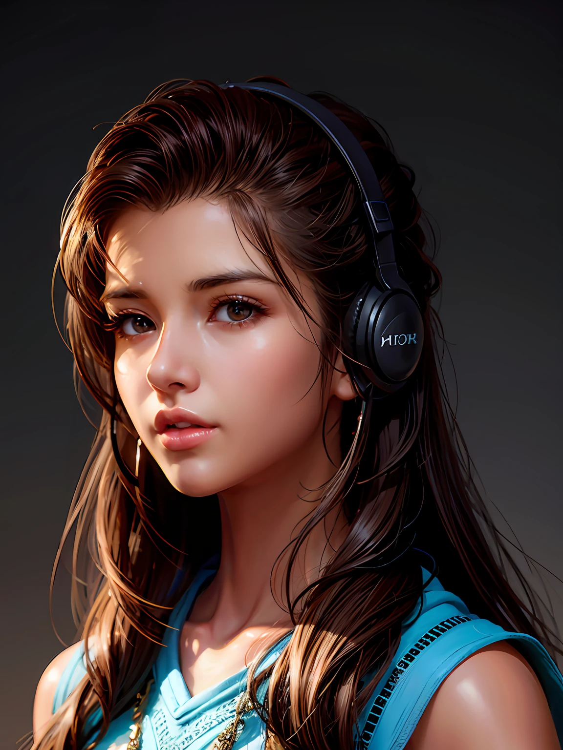 long straight dark brown haired gamer girl leaning into the camera, three-quarter headshot:1.2, lean body, fit body, photo from front above, dark red hoodie:1.2, straight hair, large leather gamer headphones:1.2, skintight black top:1.2, looking at viewer, realistic, 4k, cinematic lighting, perfect, soft lights, intricate details:1.2, high resolution skin:1.2, realistic skin texture, realistic face, perfect anatomy, lean girl, fit girl, sfw:1.2, jumper:1.2, hoodie:1.2, headphones:1.2