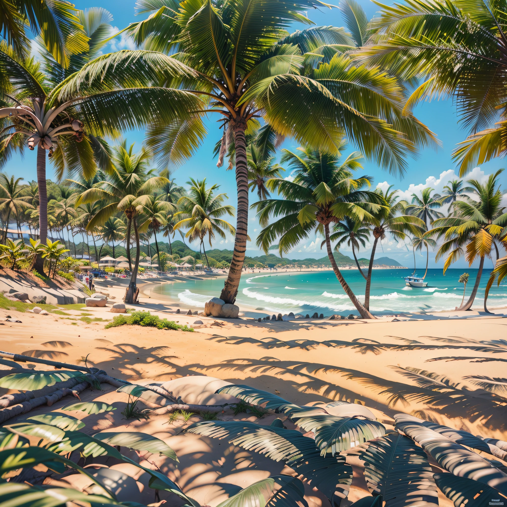 Brazilian beach, sun at midday