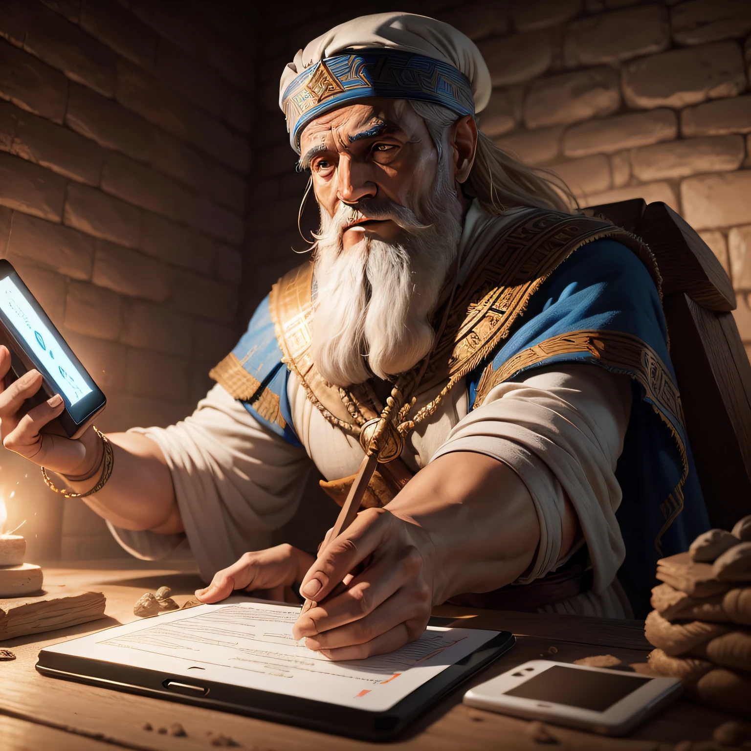 ((obra-prima)),(((melhor qualidade)),(Moses with the Tablets of the Ten Commandments)