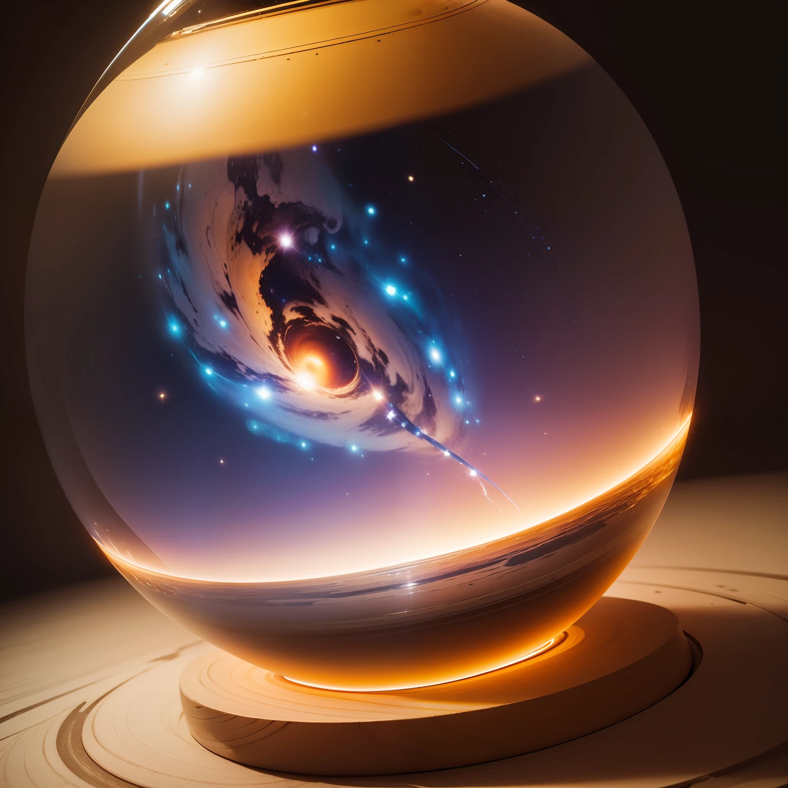 (colocar um texto centralizado: Galactic Curiosity) Photo Media Junction of curiosities, galactic in 3D.
