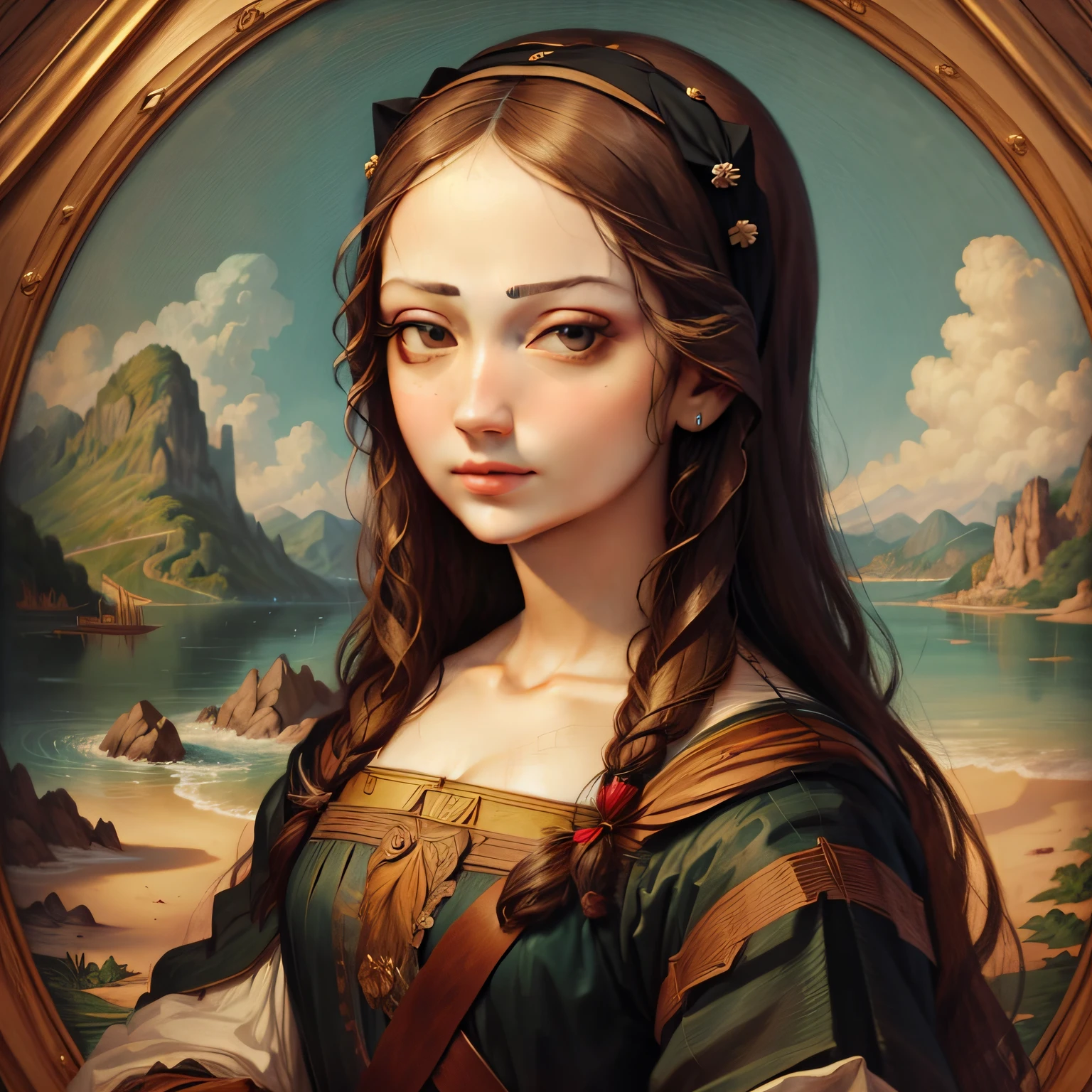 Make art that surpasses Leonardo da Vinci's Mona Lisa, alta qualidade