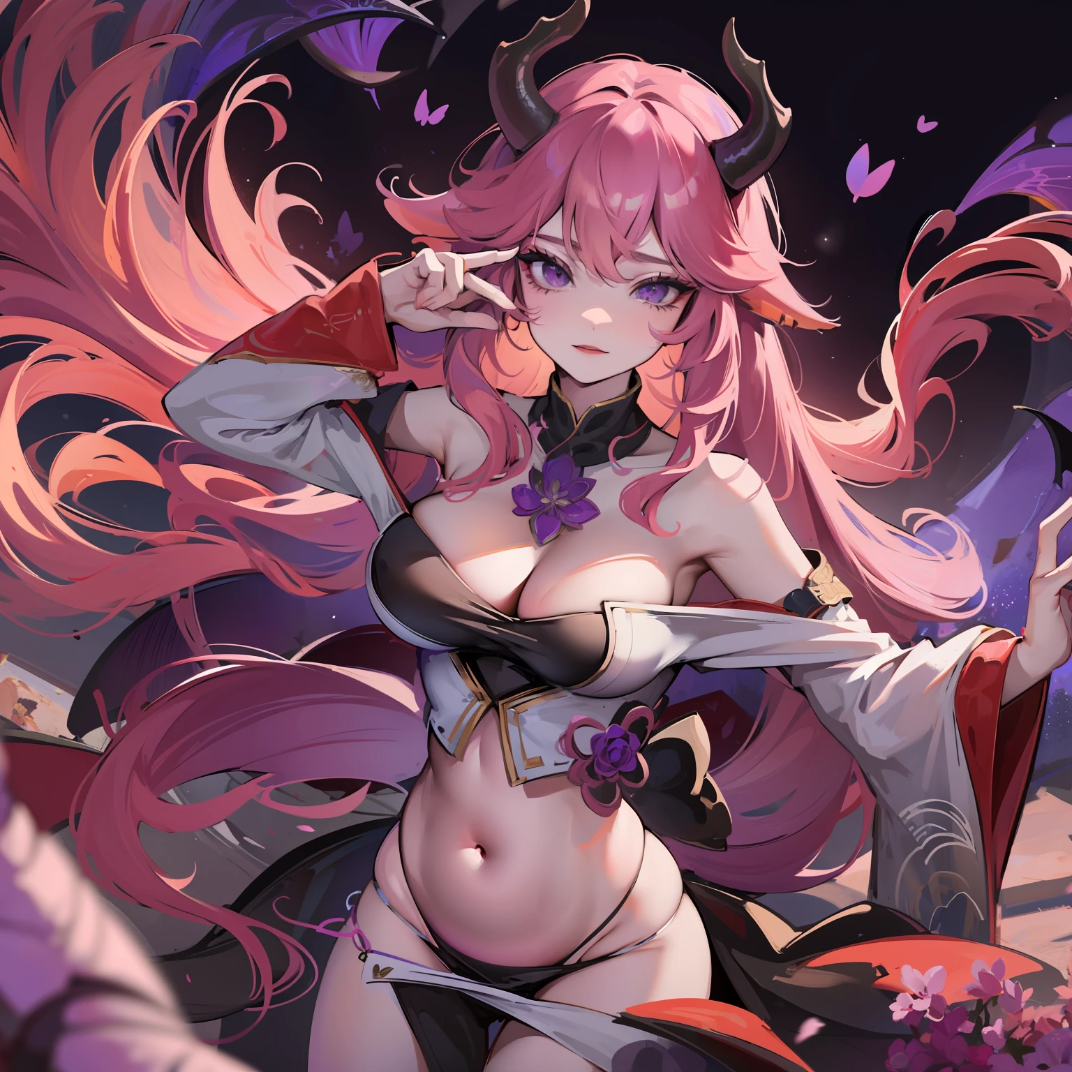 A female demon milf with black demon horn with wet dress, vestido transparente molhando, belly belly button visible, belly visible, ((demon horn)), cabelo de rapunzel cor-de-rosa extremamente longo, ((Cabelo de rapunzel cor-de-rosa)), with purple mist with purple energy particles and floor with red liquidcom, corpo volumoso com seios e busto enormes, ((seio e busto enormes)), olhar perverso e vazio sem brilho nos olhos olhando para o espectador, proeminentemente em suas pernas e seios;, destaque nos seios e no cabelo, Pose sexy, Pose sexualizada, agarrando os seios ;, Moda realista, sysie high definition details, fotografia, perspicacity, unique 850 4, Koda850 k portrait camera, Primavera F1.6, cores ricas, Textura super realista, textura de luz espetacular, arte surreal, Cinestil 800 mecanismo de moda.