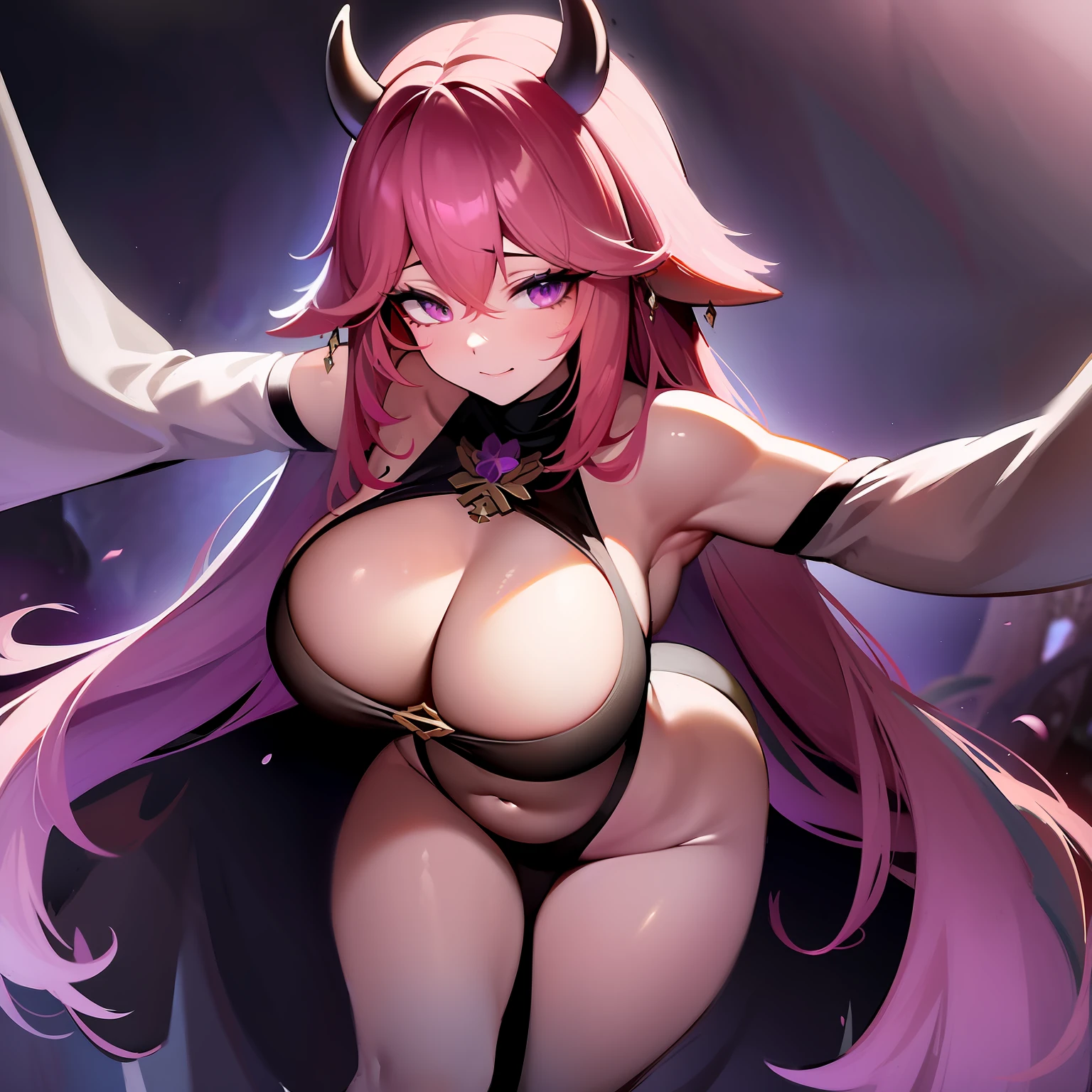 A female demon milf with black demon horn with wet dress, vestido transparente molhando, belly belly button visible, belly visible, ((demon horn)), cabelo de rapunzel cor-de-rosa extremamente longo, ((Cabelo de rapunzel cor-de-rosa)), with purple mist with purple energy particles and floor with red liquidcom, corpo volumoso com seios e busto enormes, ((seio e busto enormes)), olhar perverso e vazio sem brilho nos olhos olhando para o espectador, proeminentemente em suas pernas e seios;, destaque nos seios e no cabelo, Pose sexy, Pose sexualizada, agarrando os seios ;, Moda realista, sysie high definition details, fotografia, perspicacity, unique 850 4, Koda850 k portrait camera, Primavera F1.6, cores ricas, Textura super realista, textura de luz espetacular, arte surreal, Cinestil 800 mecanismo de moda.
