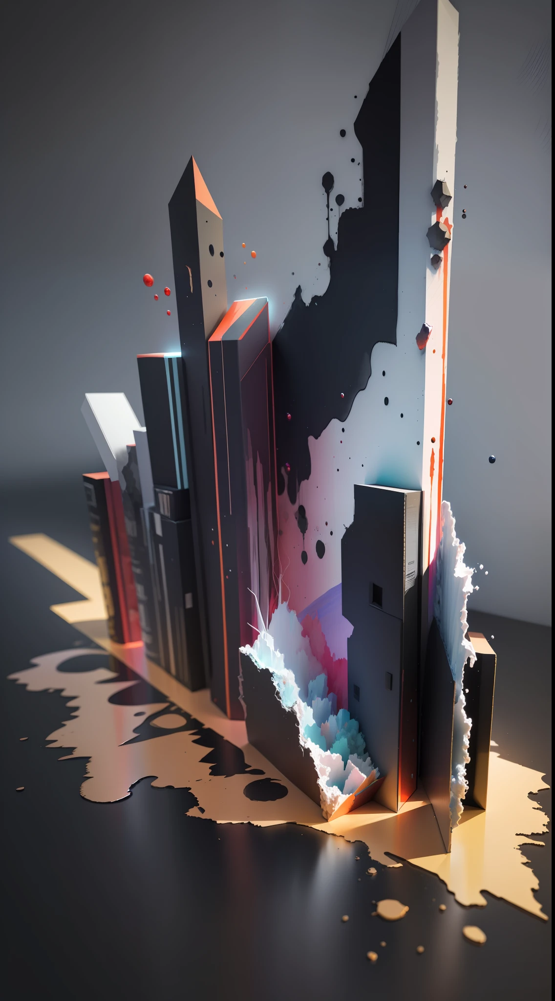 3d watercolor abstract,dark background,high resolution,high quality,colorful