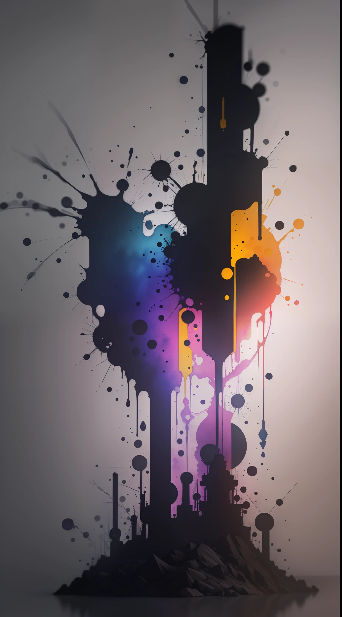 3d watercolor abstract,dark background,high resolution,high quality,colorful