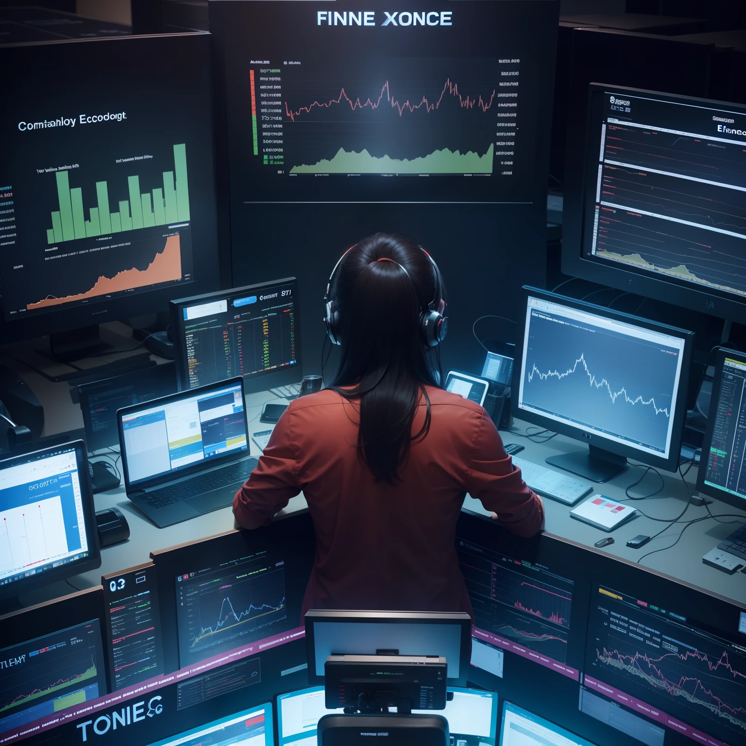 finance, economy, stock exchange and technology