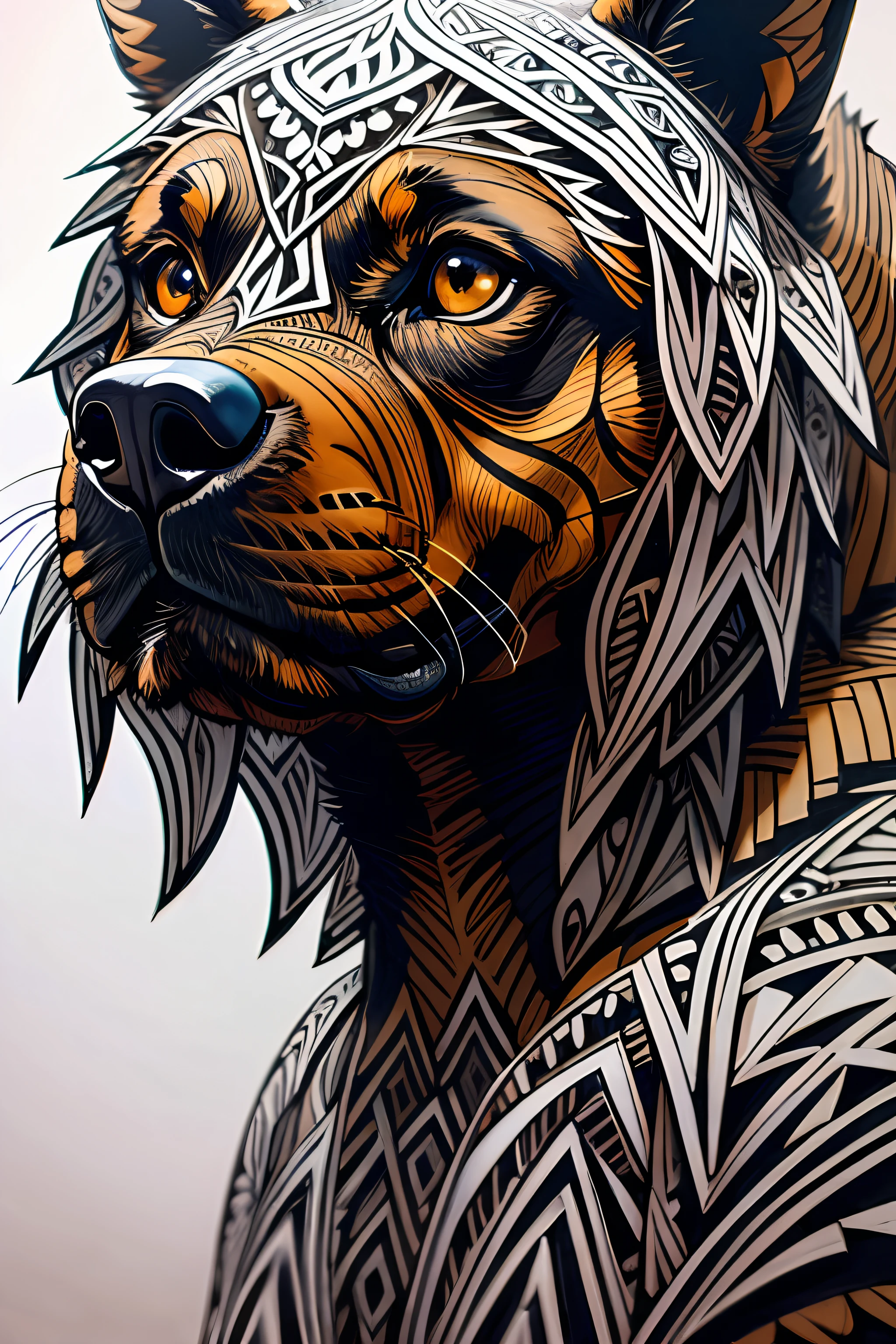 (masterpiece, best quality:1.2),ultra detailed, highest detailed,
(zentangle:1.1), 1 Rottweiler
SURREALISM, PAPERCUT