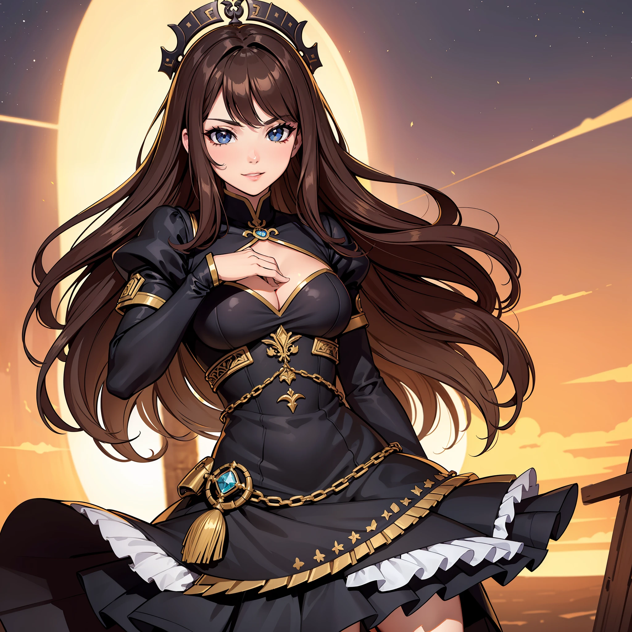 1.Jovem mulher 22 anos:, brown hair: (1 girl solo) (obra-prima, melhor qualidade), ((cabelo cumprido)) (brown hair, cabelo cumprido, cabelo com mexas preto, cabelo bonito), ((olhando para o espectador)) (olhos verdes) vestido medieval fantasiosa, peitos medios, vestido camponesa 8k (sexy) Sensual (peitos pequenos) ((detailed hands)) ((hand correction)) ombreiras armadura, armadura prateada, ((armadura realeza)) (mulher sozinha) garota sorrindo, boca aberta, lingua para fora, sensual chamando para entrar no quarto com ela, porta no fundo