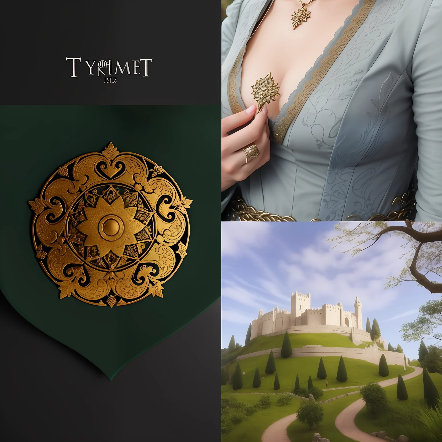 um close up de uma mulher usando um vestido e um colar, Estilo de Game of Thrones, inspirado em Thyrza Anne Leyshon, Estilo Game of Thrones, Estilo do Mundo Tolkien, Tamriel, Casa Telvanni, Lord of the Rings Aesthetics, inspirado em Kieran Yanner, Cattie - Brie de Mithril Hall, lotr de estilo, Espinhos